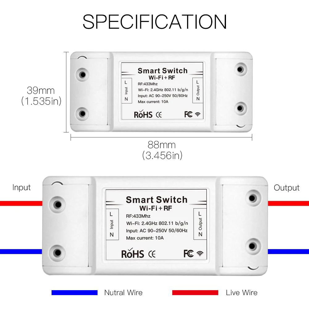 WiFi RF DIY  Smart Light Switch Module Universal Breaker Timer Works with Alexa Google Home - Image 8