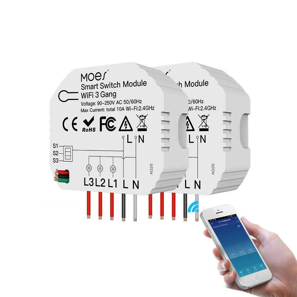 3/4 Gang, 1/2 Way Module, Wireless Home Smart Switch Light Modular - Image 14