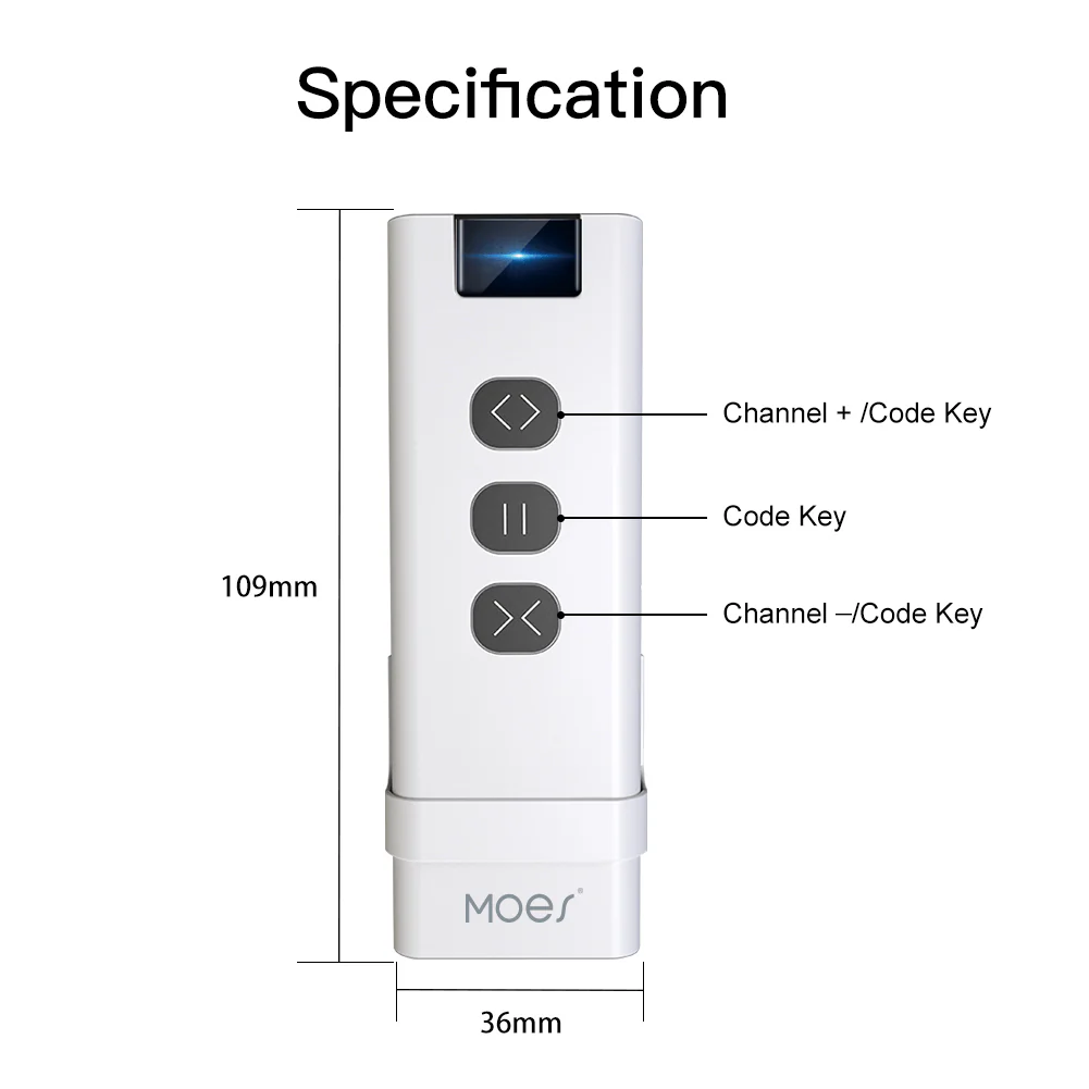 Smart RF433 Transmitter Remote for Curtain - Image 7