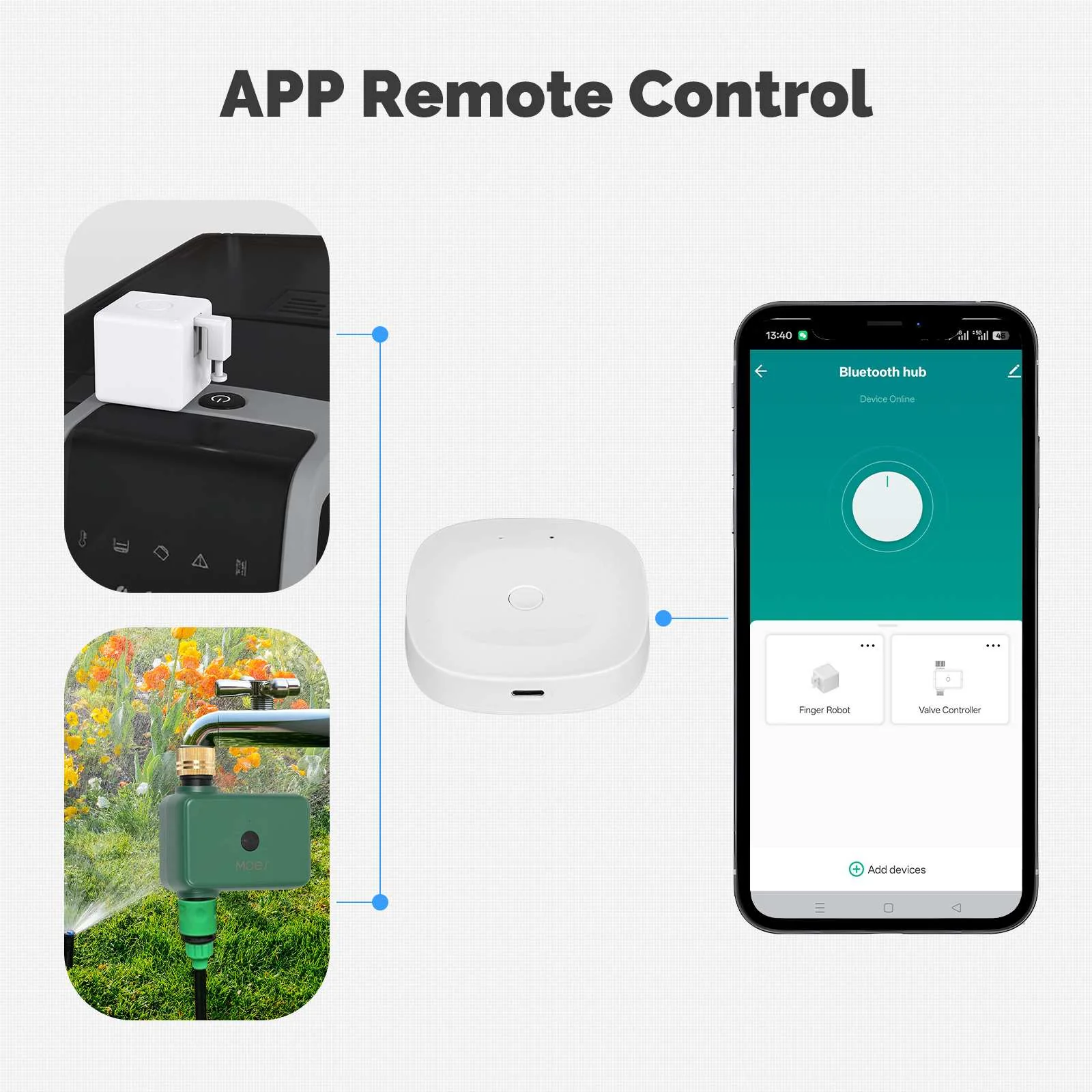 MOES Bluetooth & Mesh Smart Gateway with Type-C, Hub for 128 Devices, Alexa & Google Home Support - Image 3