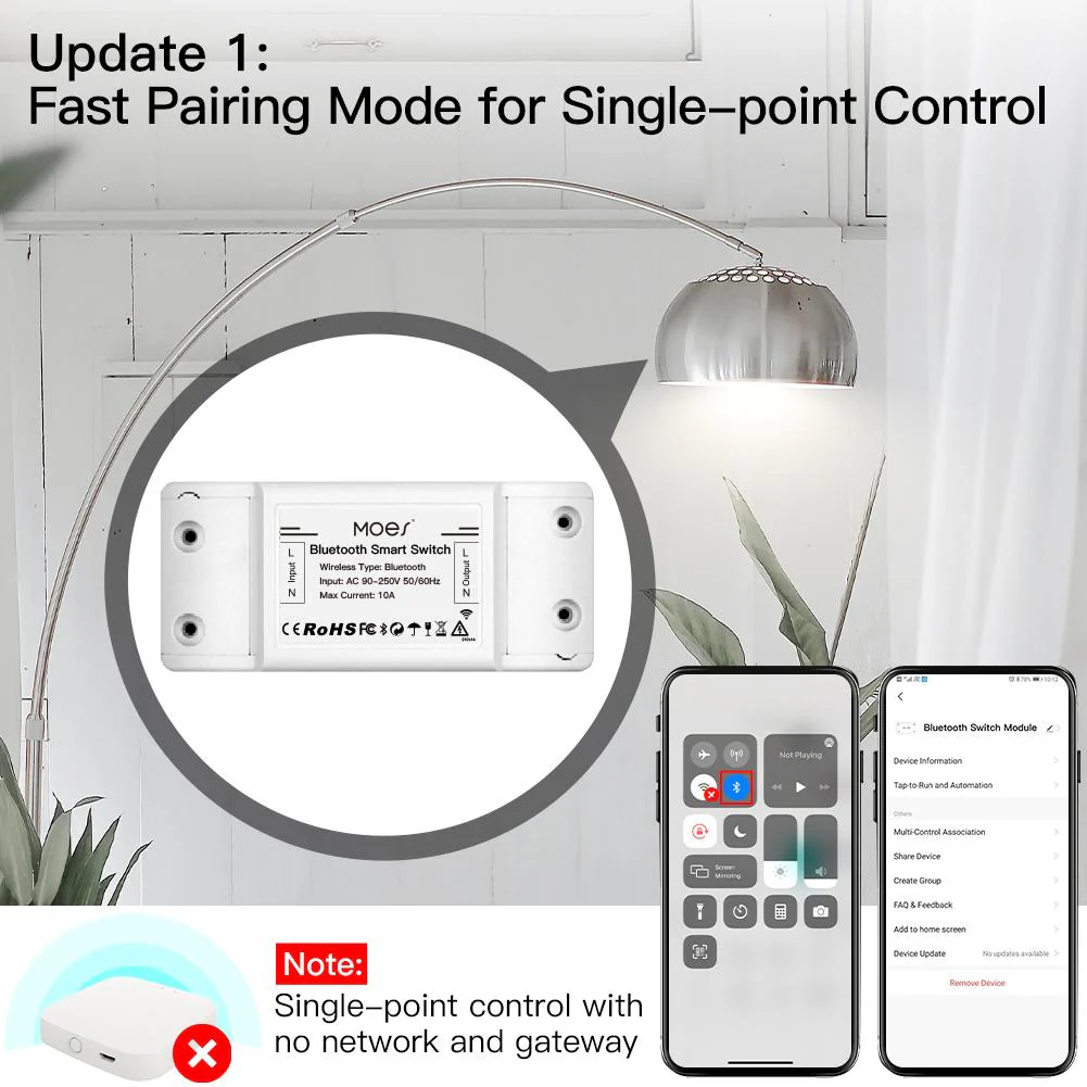 Bluetooth Smart Switch Relay Module Single Point Control Breaker Repeater - Image 3