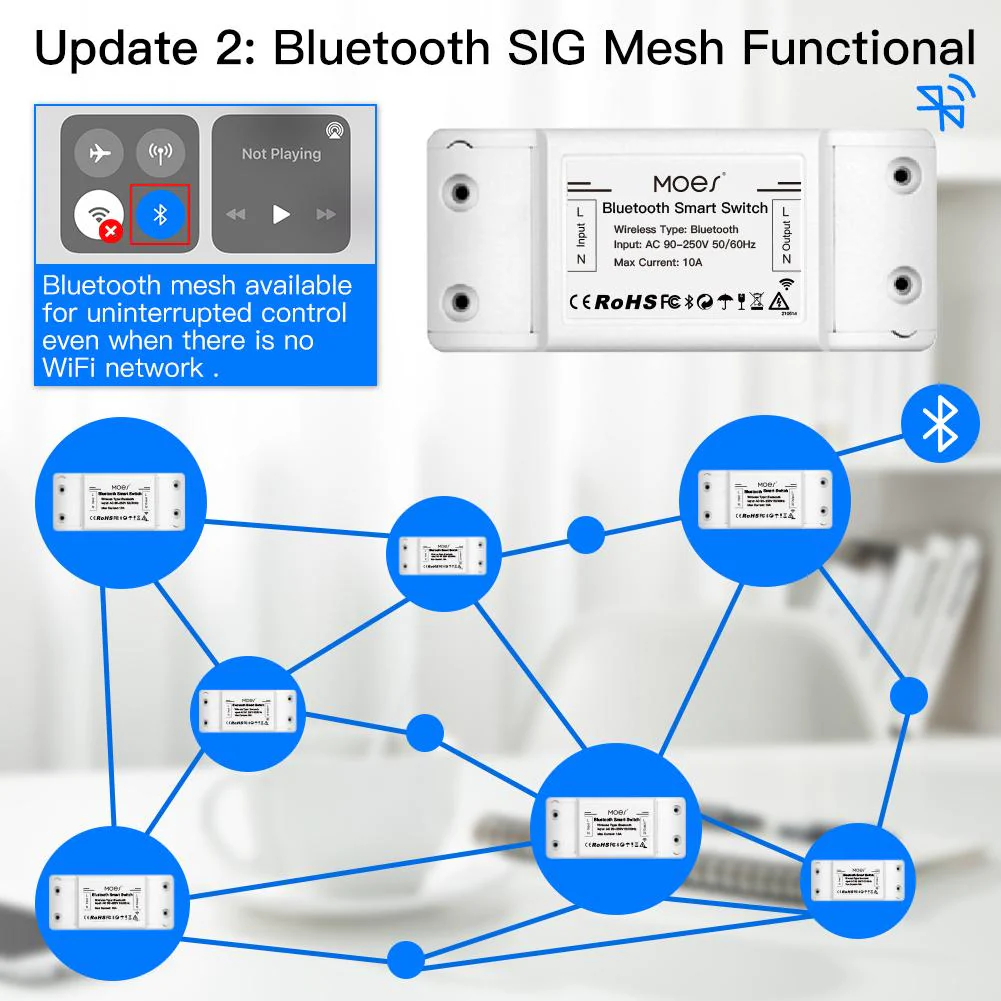 Bluetooth Smart Switch Relay Module Single Point Control Breaker Repeater - Image 4