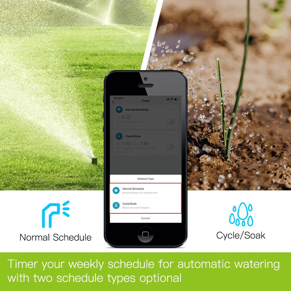 BLE Smart Sprinkler Water Timer with Rain Delay Filter Washer Programmable Irrigation Timer - Image 3