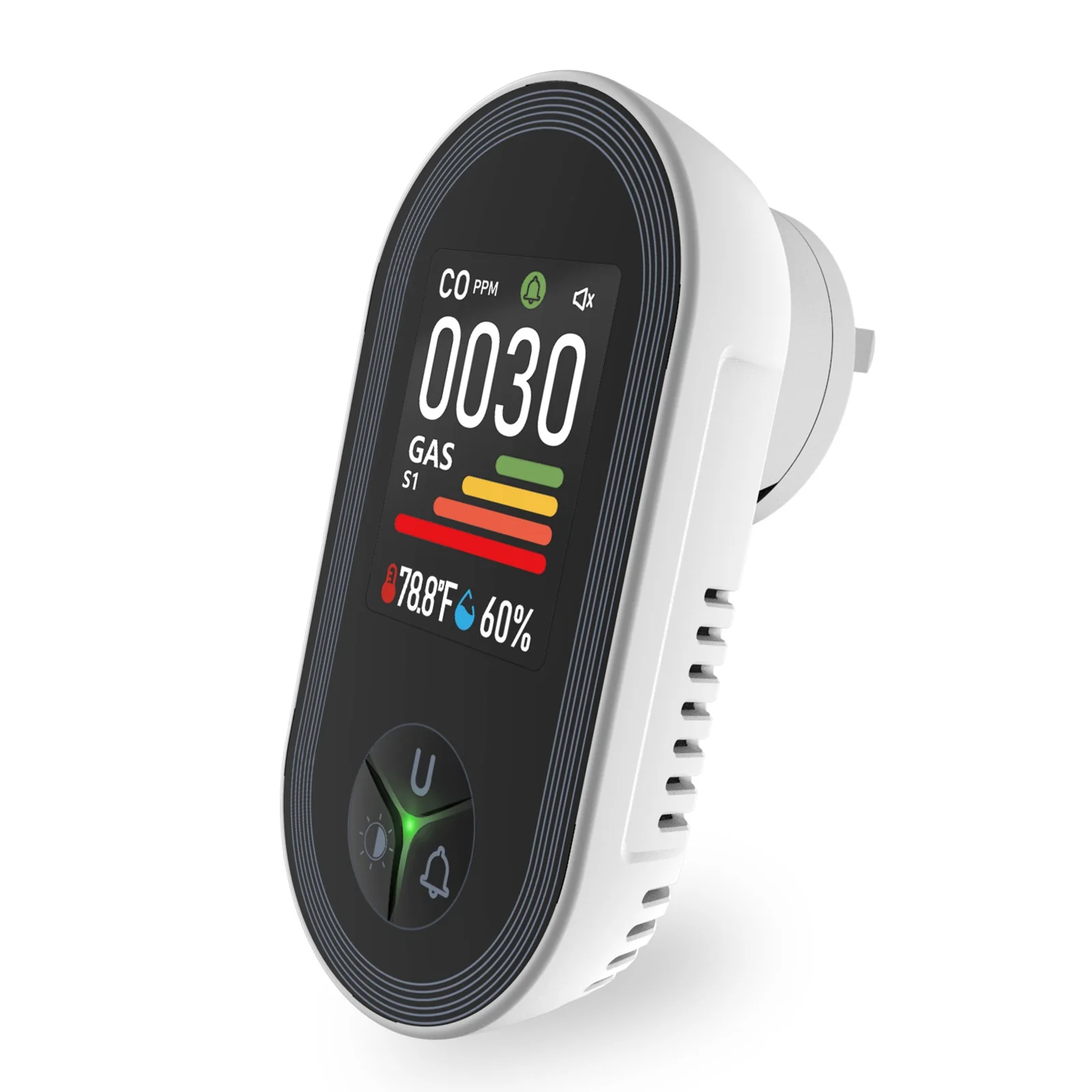 Carbon Monoxide & Natural Gas Detector Plug in, 4 in 1 Temperature Humidity Sensor Built-in Alarm Sound Warning(Non-Smart) - Image 10