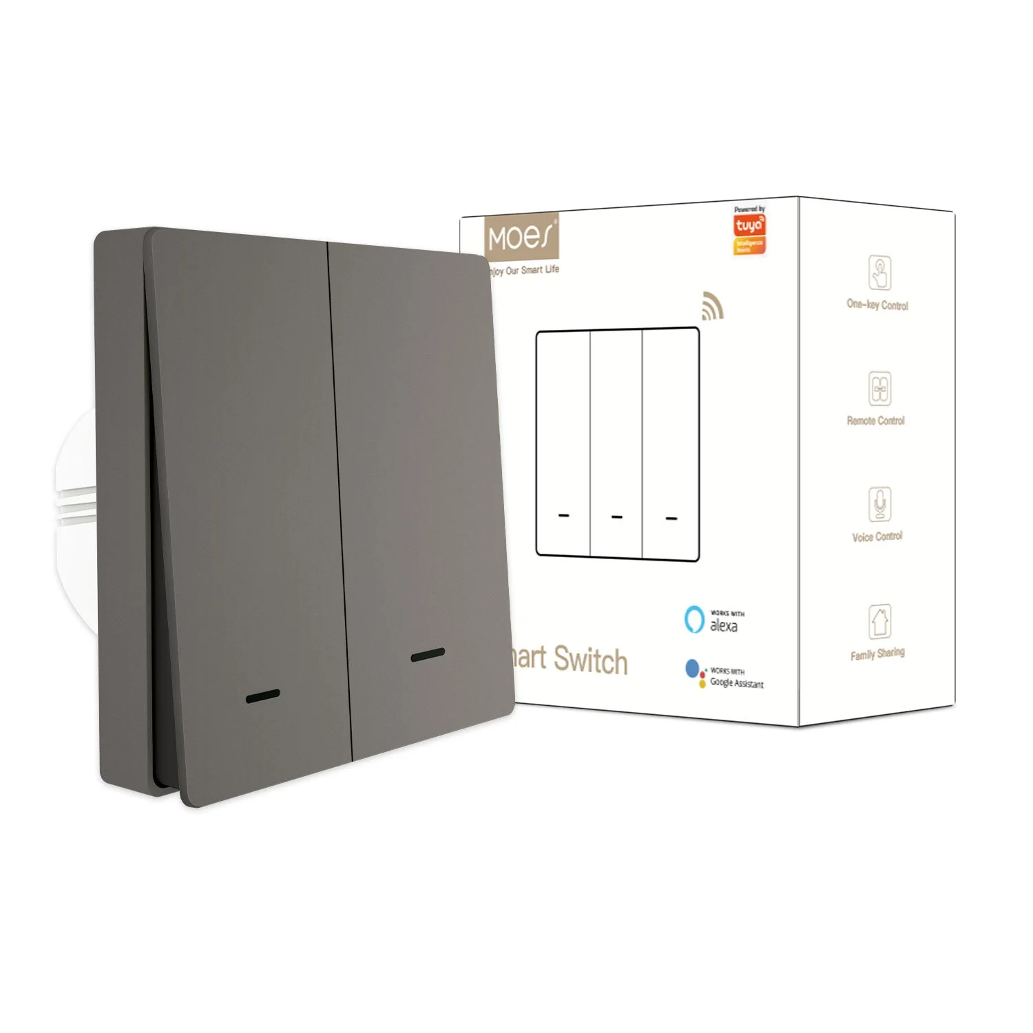ZigBee 1/2/3 Gang Smart Push Button Light Switch Multi-Control Neutral Wire Optional EU - Image 13