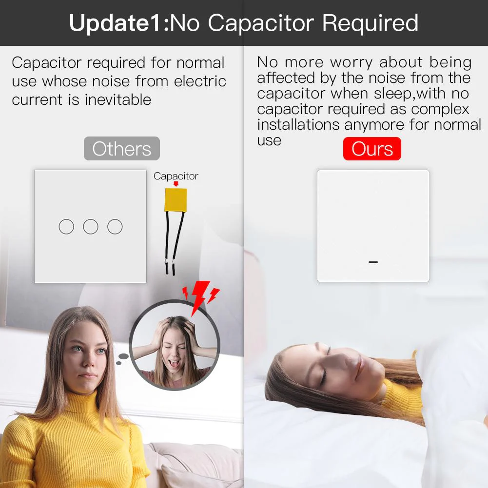 ZigBee 1/2/3 Gang Smart Push Button Light Switch Multi-Control Neutral Wire Optional EU - Image 3