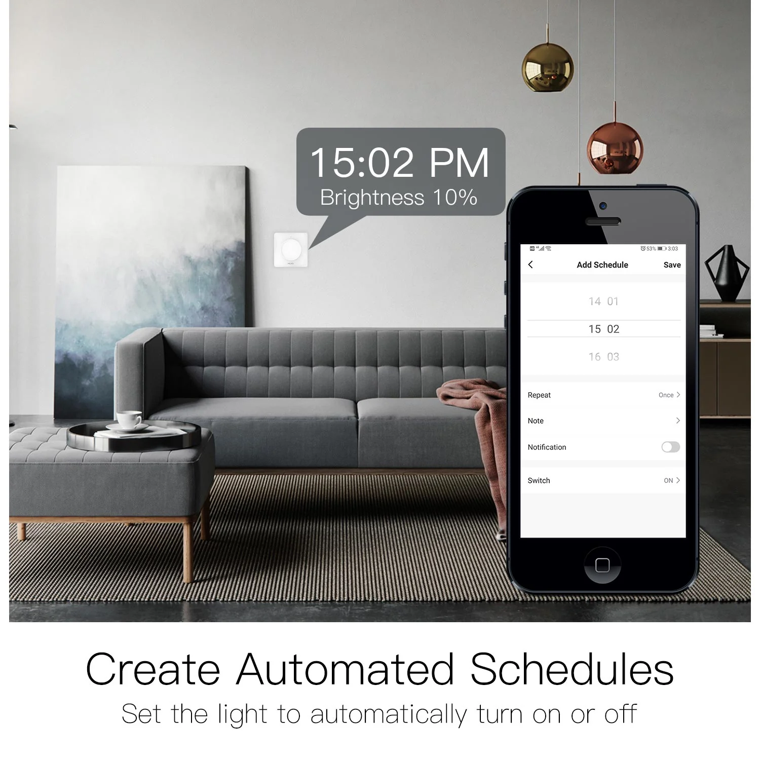 Smart Light Dimmer Rotary Switch Schedule Timer Brightness Memory EU - Image 4