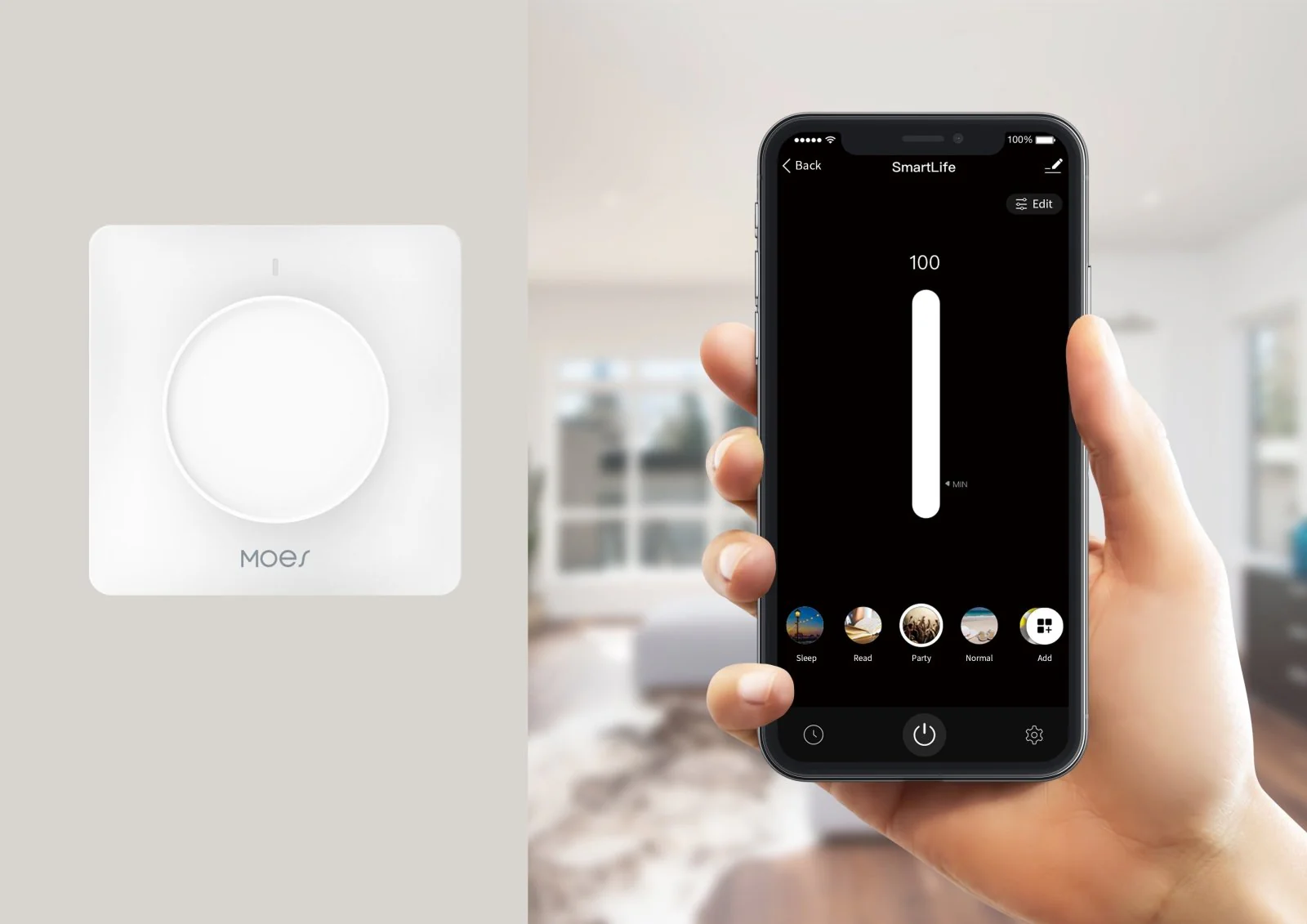Smart Light Dimmer Rotary Switch Schedule Timer Brightness Memory EU - Image 8