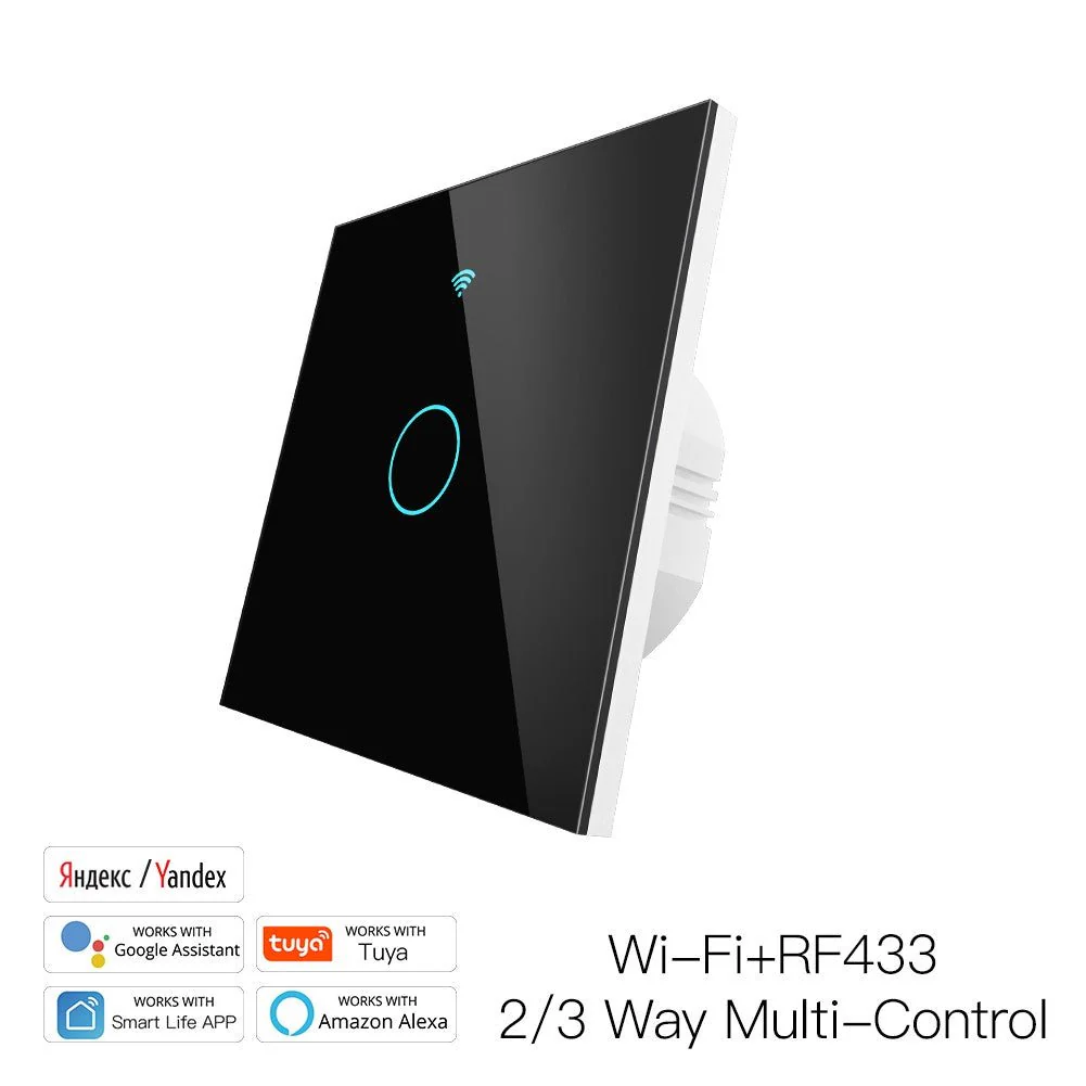 WiFi RF433 Smart Touch Light Switch 1/2/3/4 Gang 2 Way Multi-Control Neutral Wire Required EU - Image 10