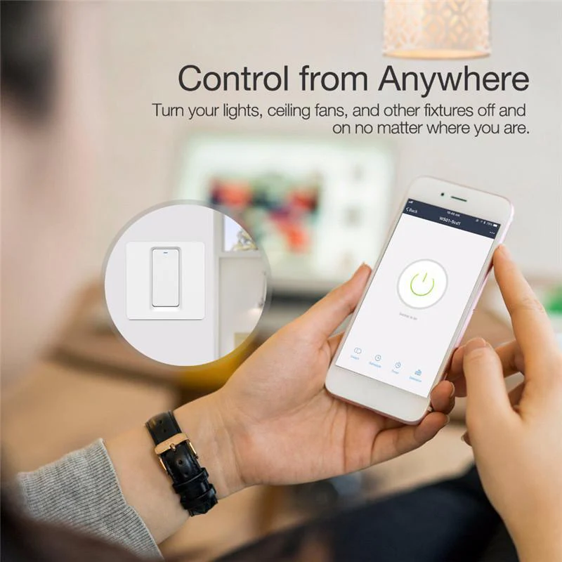 WiFi Smart Light Push Button Switch Neutral Wire Optional Capacitor required 220-240V EU - Image 4