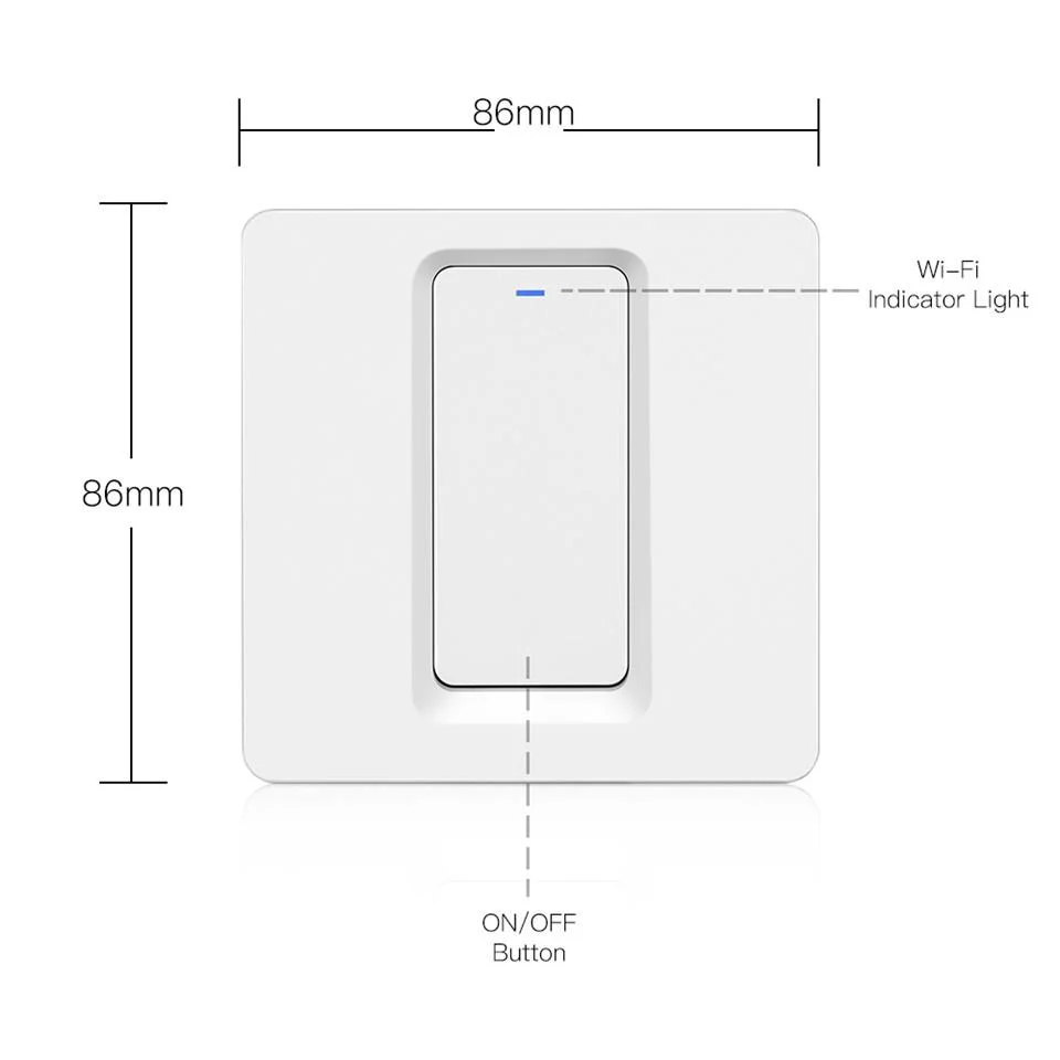 WiFi Smart Light Push Button Switch Neutral Wire Optional Capacitor required 220-240V EU - Image 8