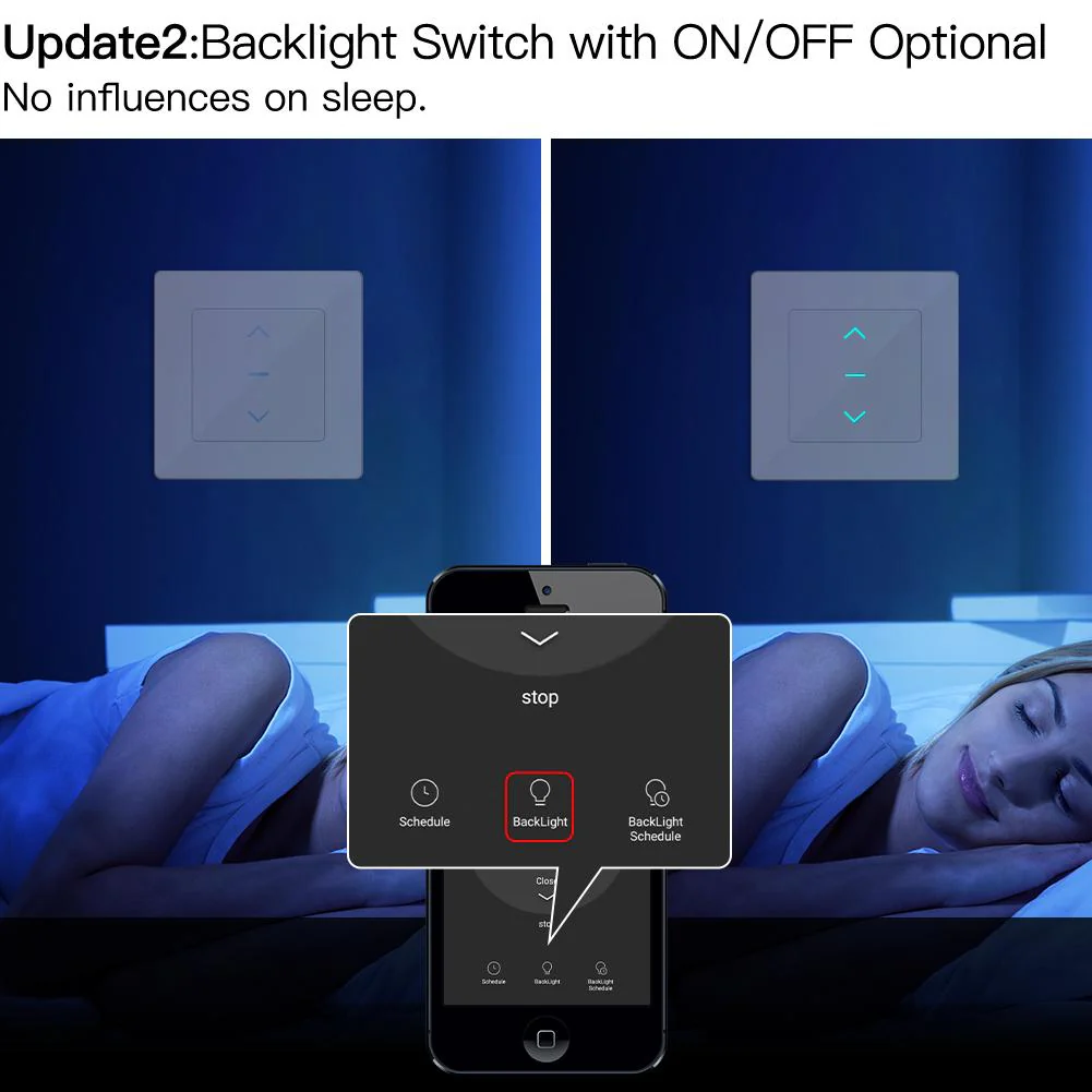WiFi Touch Smart Curtain Switch Design for Motorized Curtains and Roller Blinds EU - Image 5