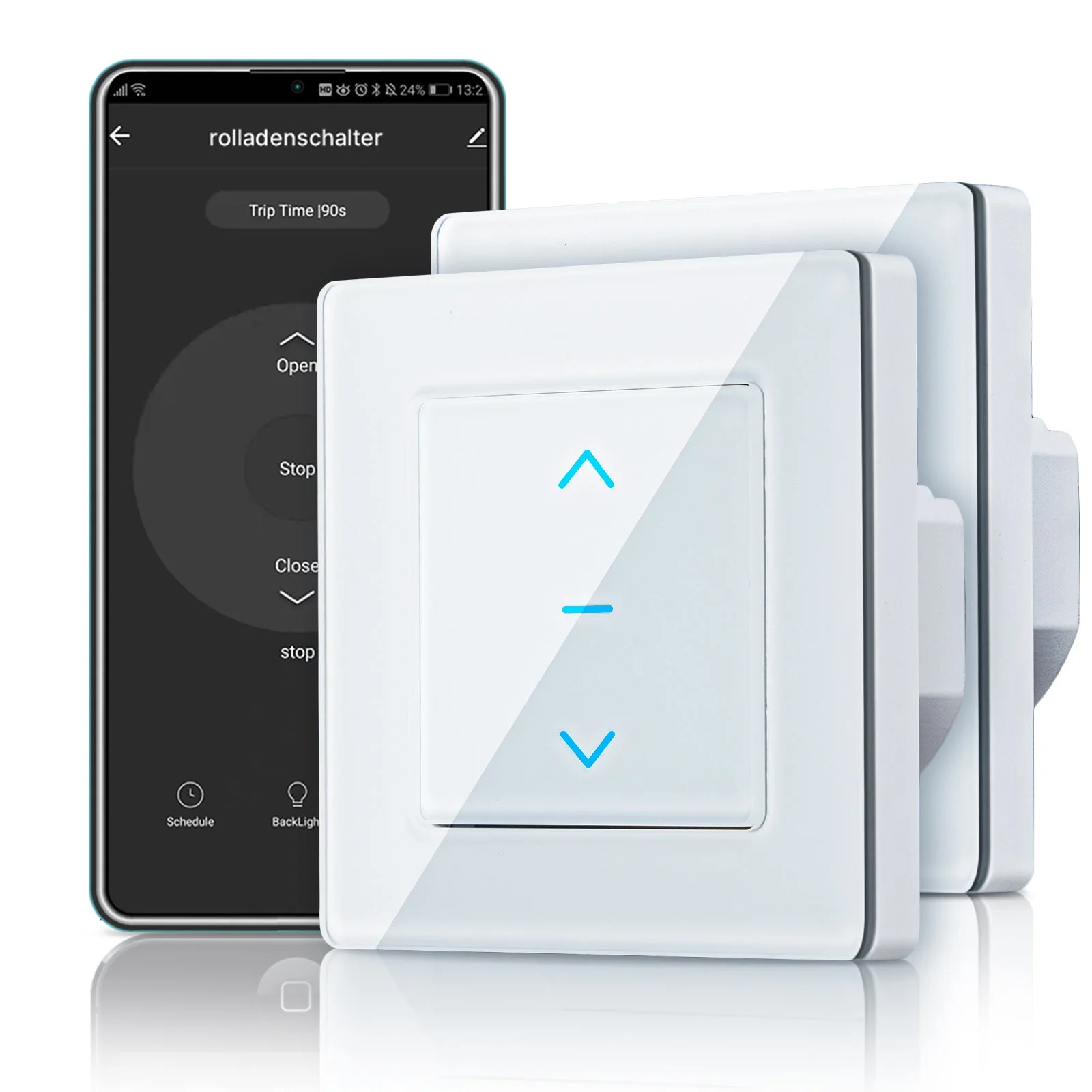 WiFi Touch Smart Curtain Switch Design for Motorized Curtains and Roller Blinds EU - Image 9