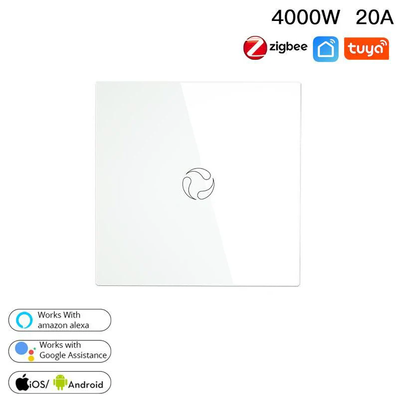 ZigBee Smart Boiler Touch Switch Water Heater Single Pole Neutral Wire Required  20A EU - Image 8