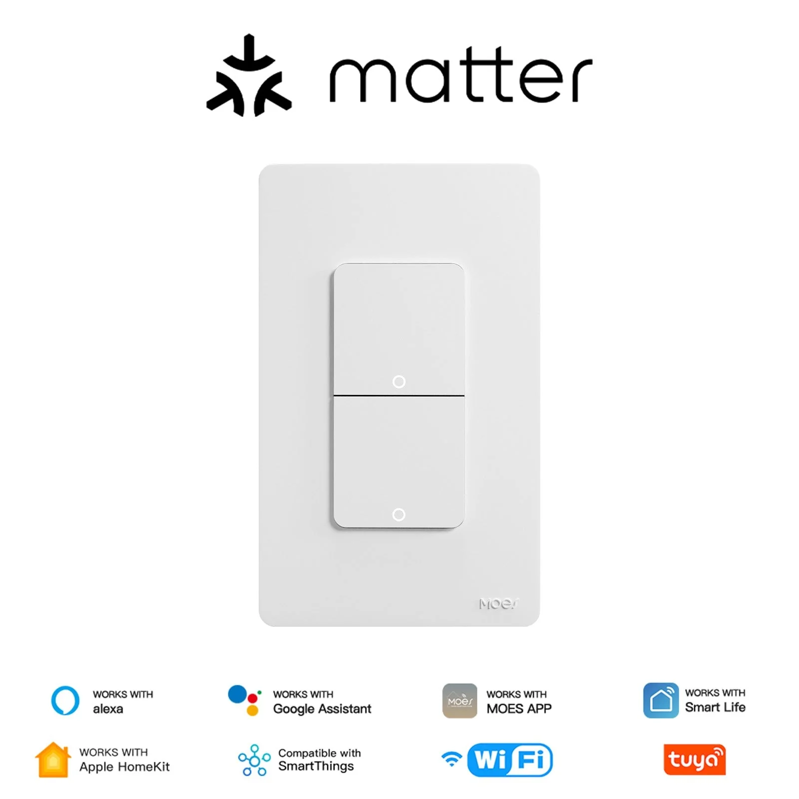 Matter WiFi Smart Light Button Switch App Control Neutral Wire Required US Standard - Image 8