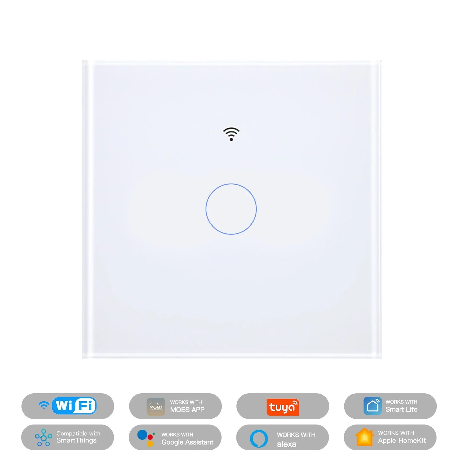 Matter WiFi Smart Light Switch Glass Panel Neutral Wire Required EU Standard - Image 7