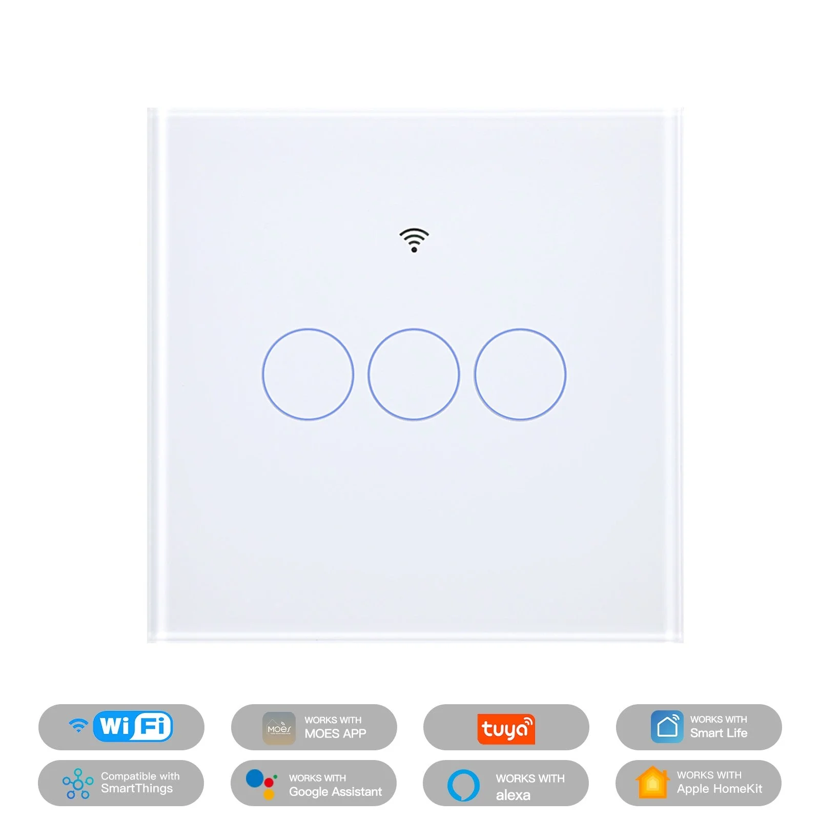 Matter WiFi Smart Light Switch Glass Panel Neutral Wire Required EU Standard - Image 9