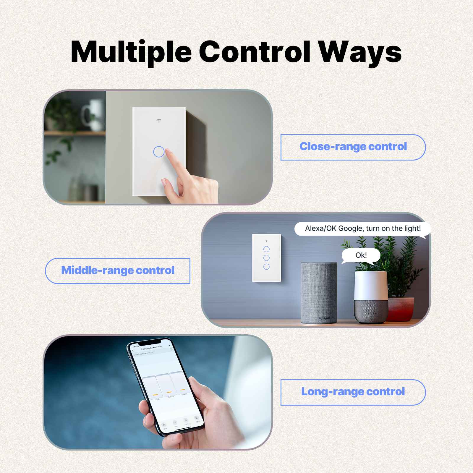 Matter WiFi Smart Light Switch Glass Panel Neutral Wire Required US Standard - Image 6