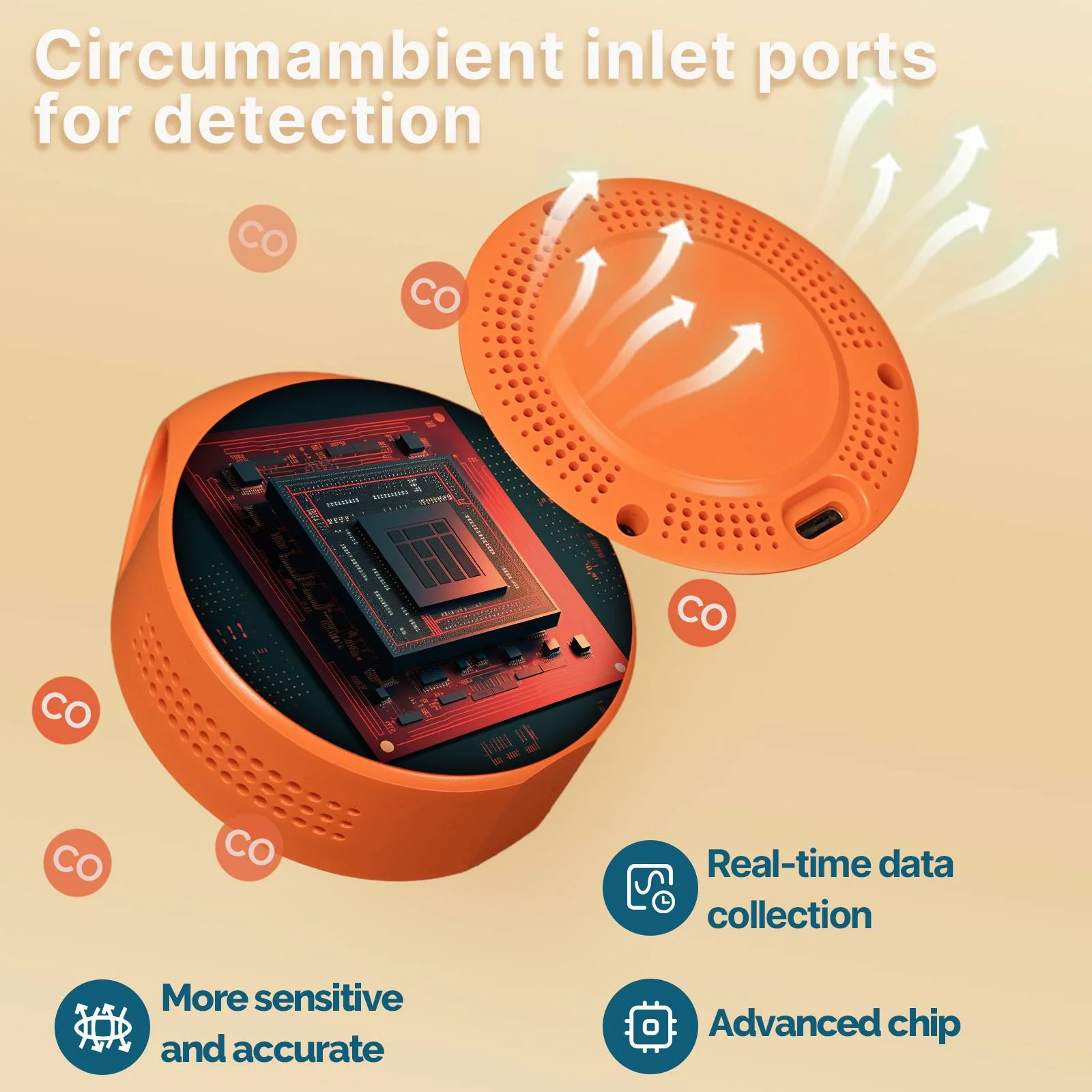 Mini Carbon Monoxide Detector Portable Temp/Humi/CO Meter(Non-smart) - Image 5