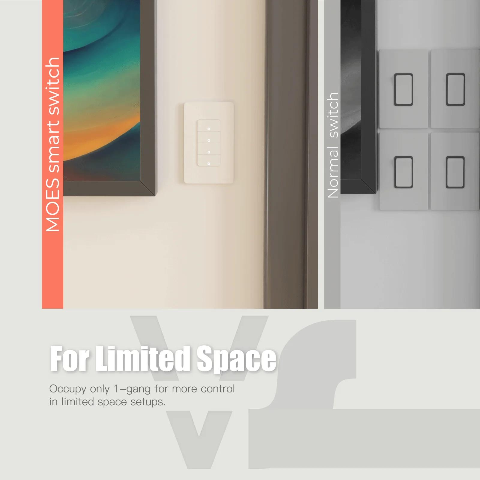 WiFi 1/2/3/4 Gang Smart Light Switch, Alexa Google APP Remote Light Switching - Image 2