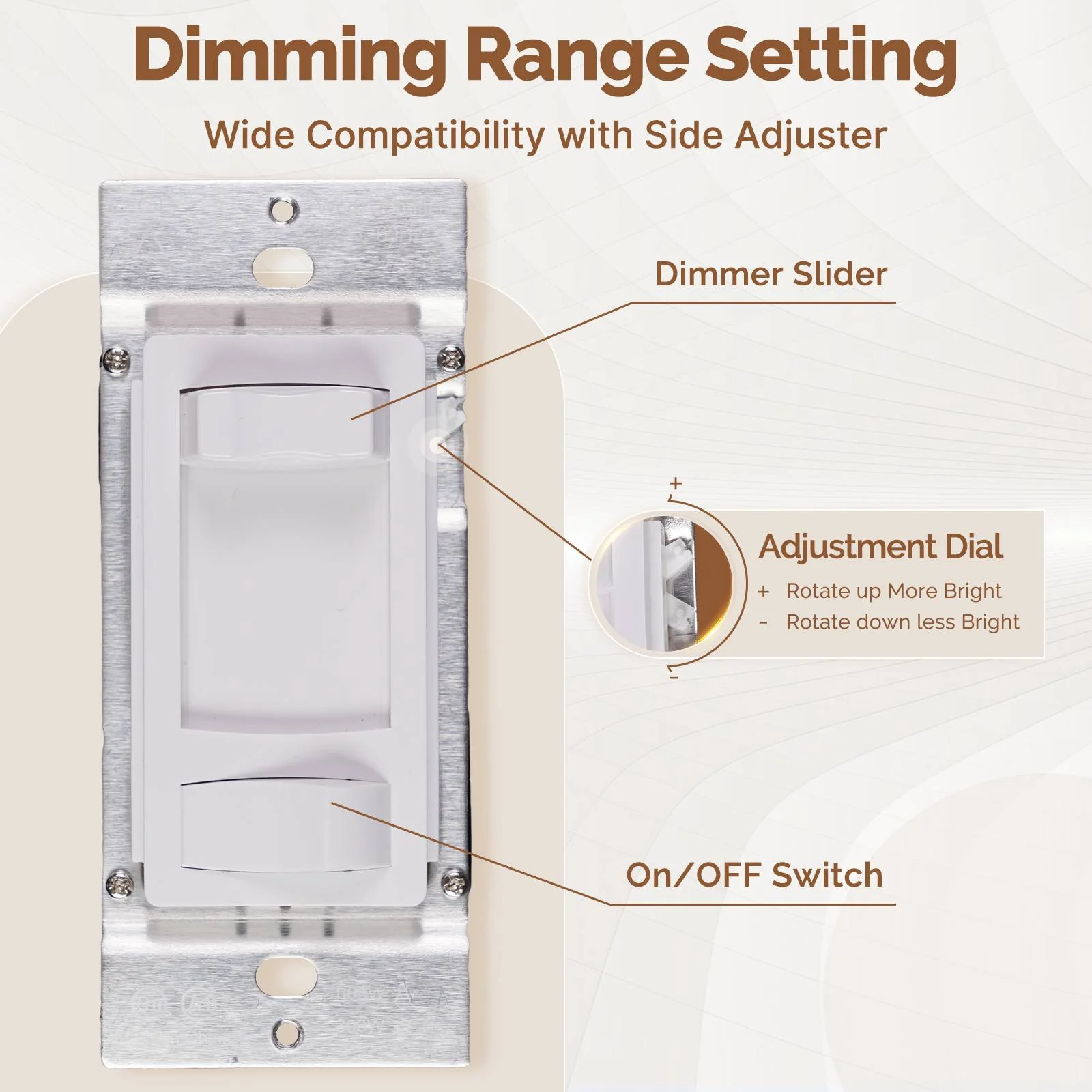 MOES Dimmer Light Switch Single Pole/3-Way for LED/Incandescent/CFL - Image 4