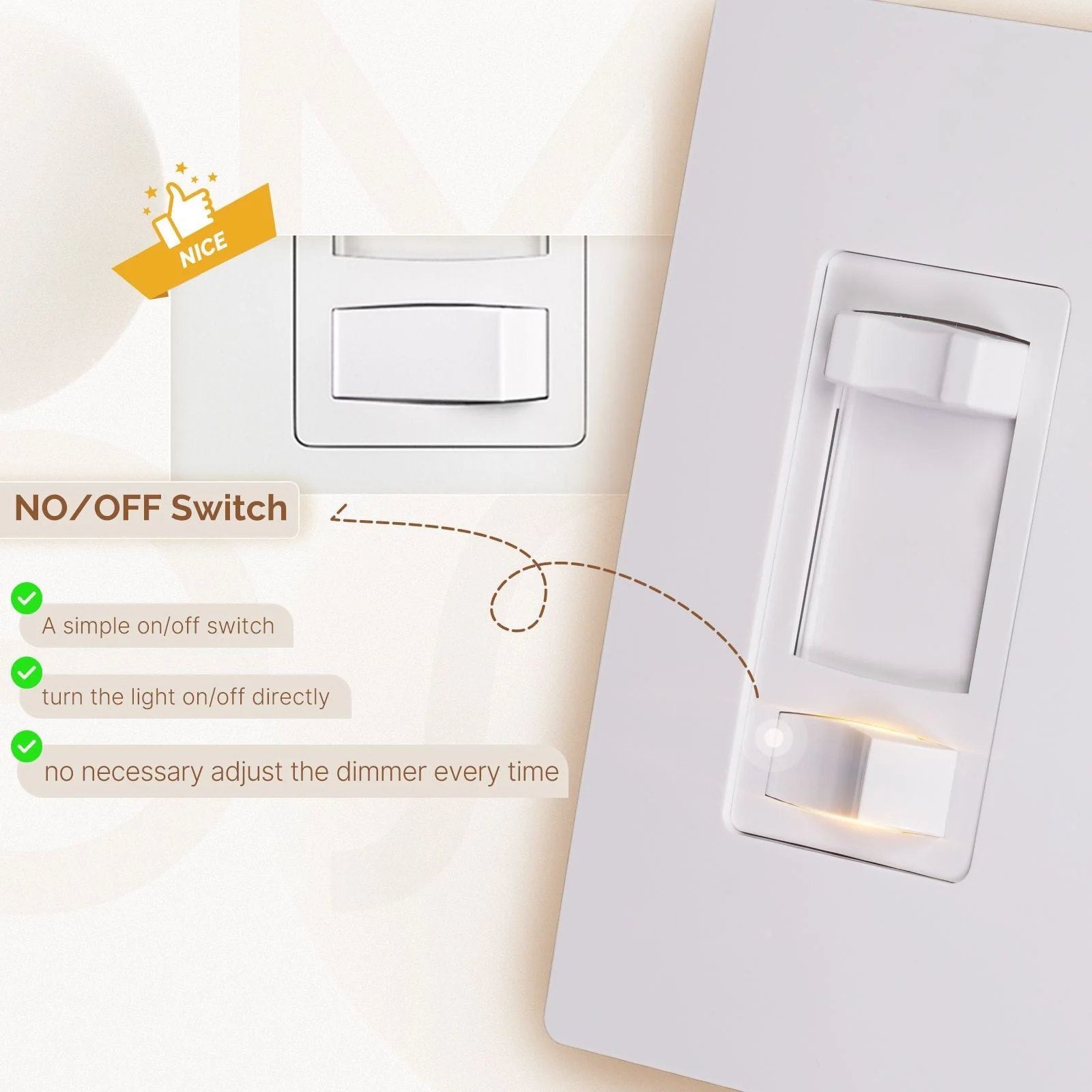 MOES Dimmer Light Switch Single Pole/3-Way for LED/Incandescent/CFL - Image 5