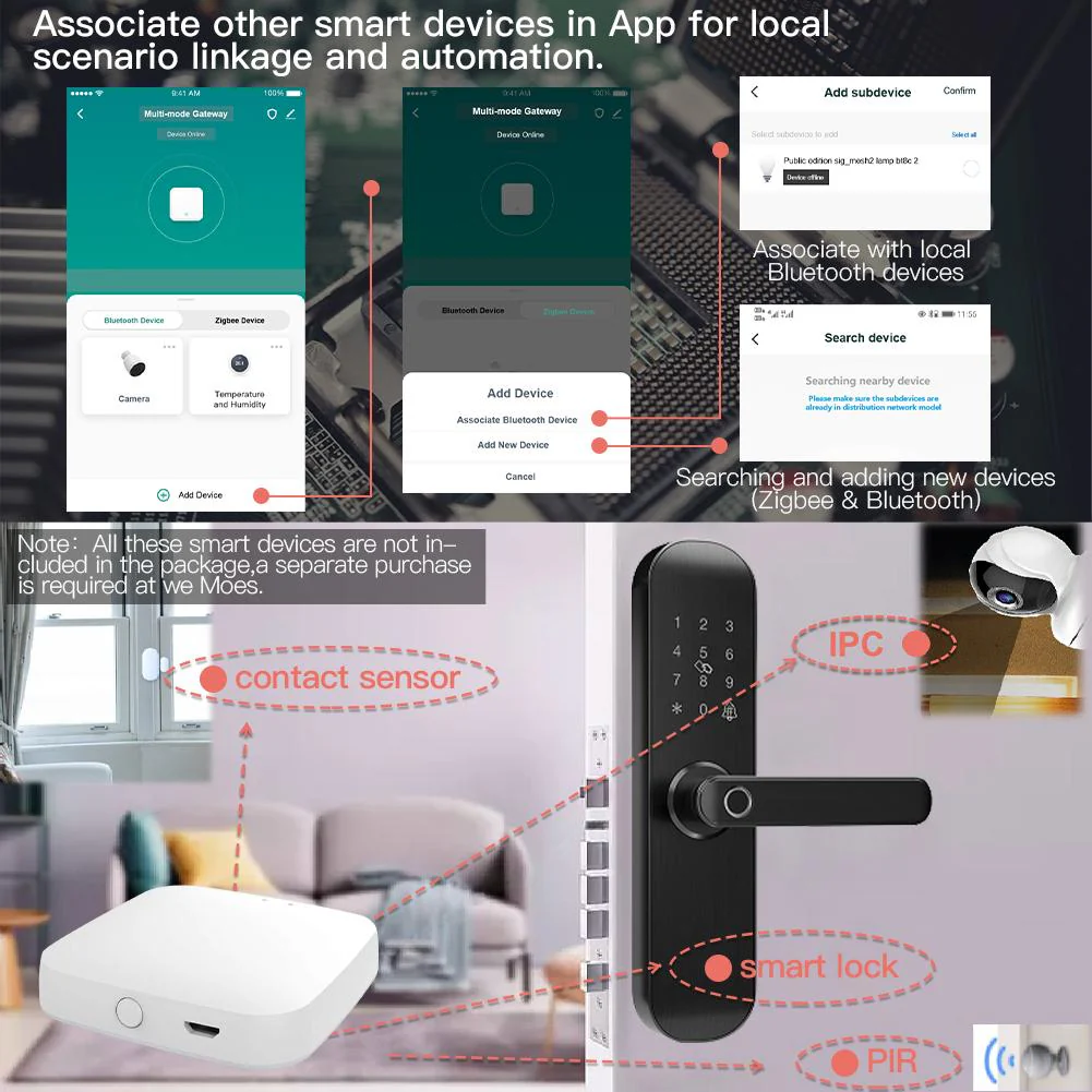 New 2nd Generation Multi-Mode Smart Home Gateway ZigBee WiFi BLE Mesh Hub - Image 4