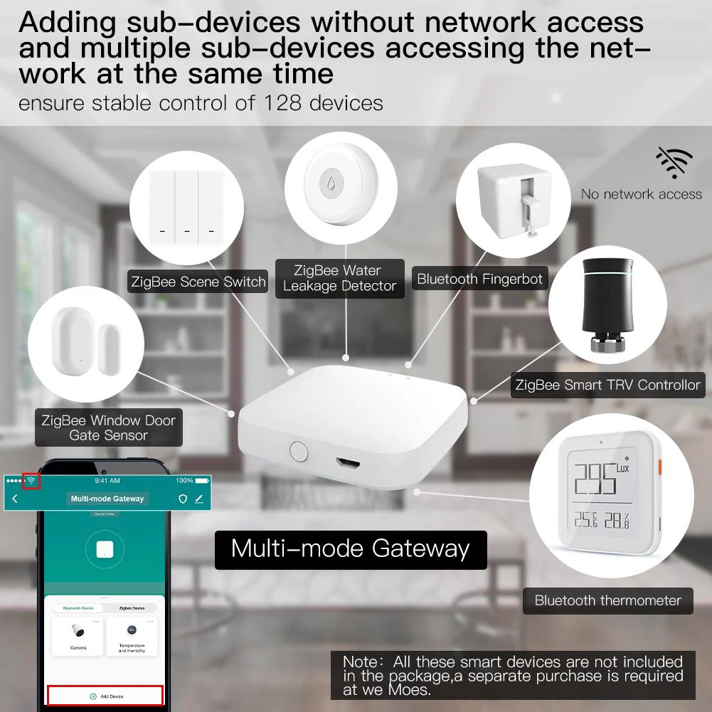New 2nd Generation Multi-Mode Smart Home Gateway ZigBee WiFi BLE Mesh Hub - Image 5