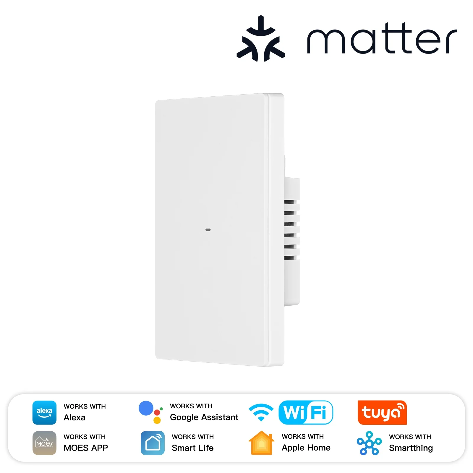 MOES Matter WiFi Smart Switch, Star Grand Series Full-Touch 10A 2200W Power Load, Neutral Required US Standard - Image 6