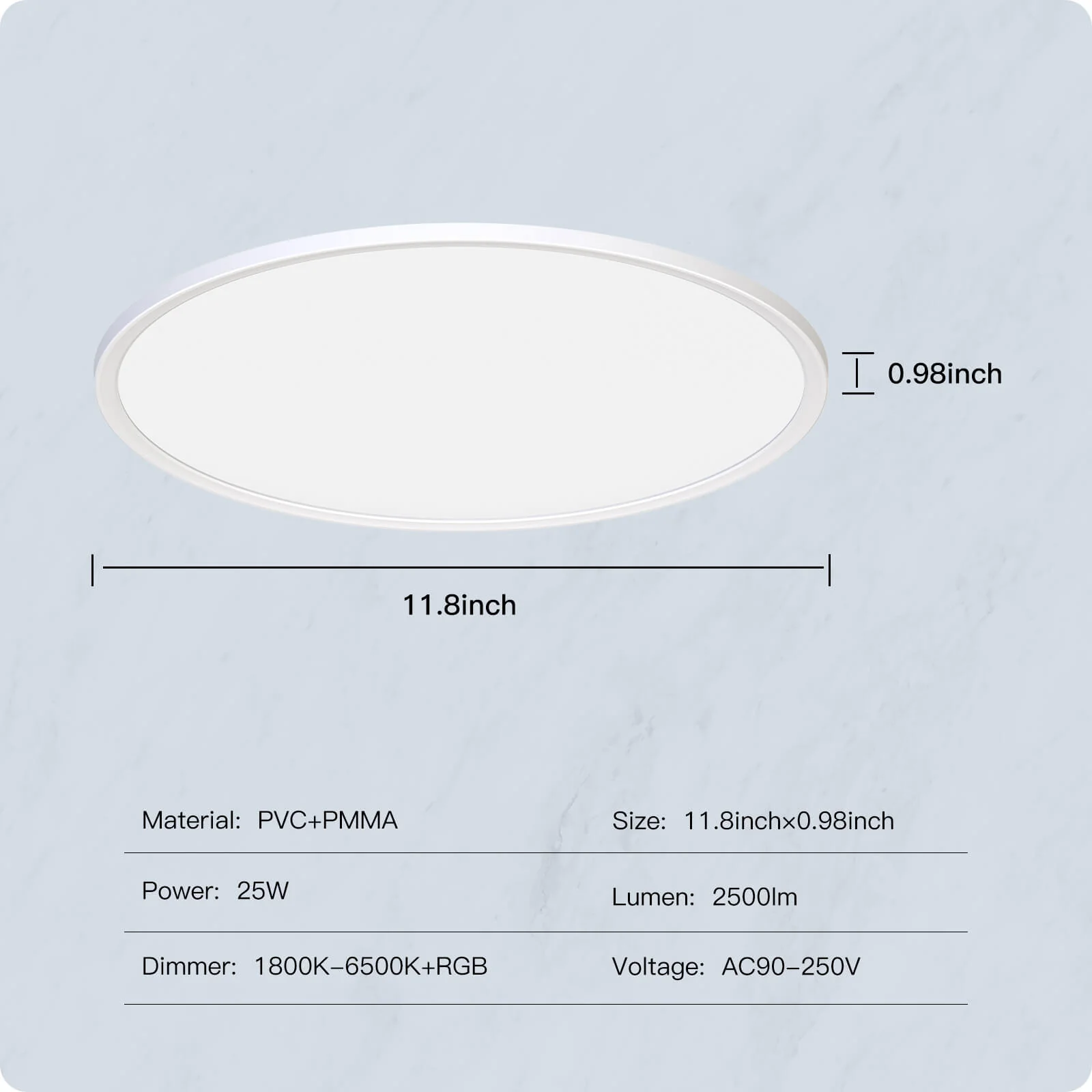 MOES Smart WIFI Ceiling Light Ultrathin Energy-saving RGB Dimmable Lighting LED Lamp - Image 8