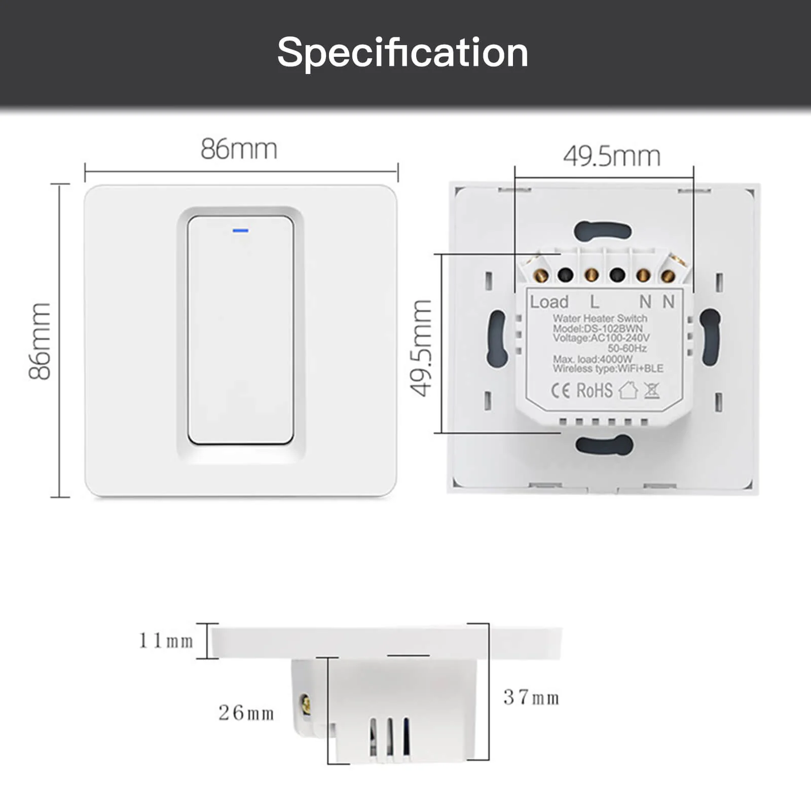 MOES Smart WiFi Water Heater Boiler Switch Wireless Control Timer for Heating Water - Image 7