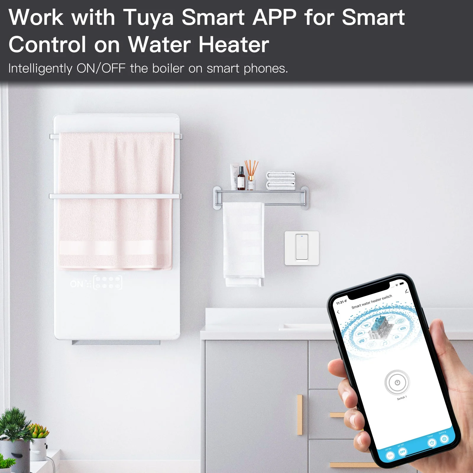 MOES Smart ZigBee Water Heater Boiler Switch Wireless Control Timer for Heating Water 20A EU - Image 5