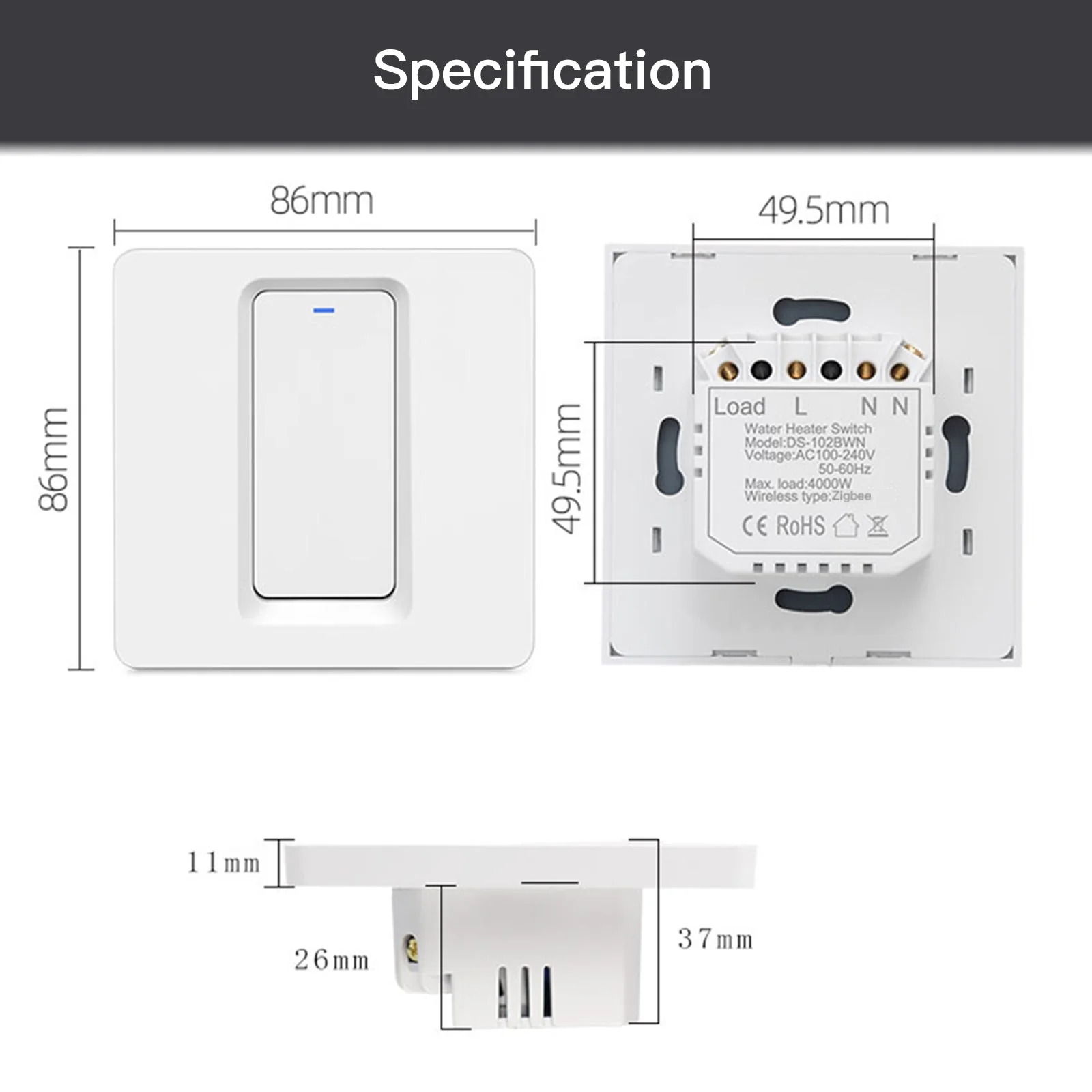 MOES Smart ZigBee Water Heater Boiler Switch Wireless Control Timer for Heating Water 20A EU - Image 7