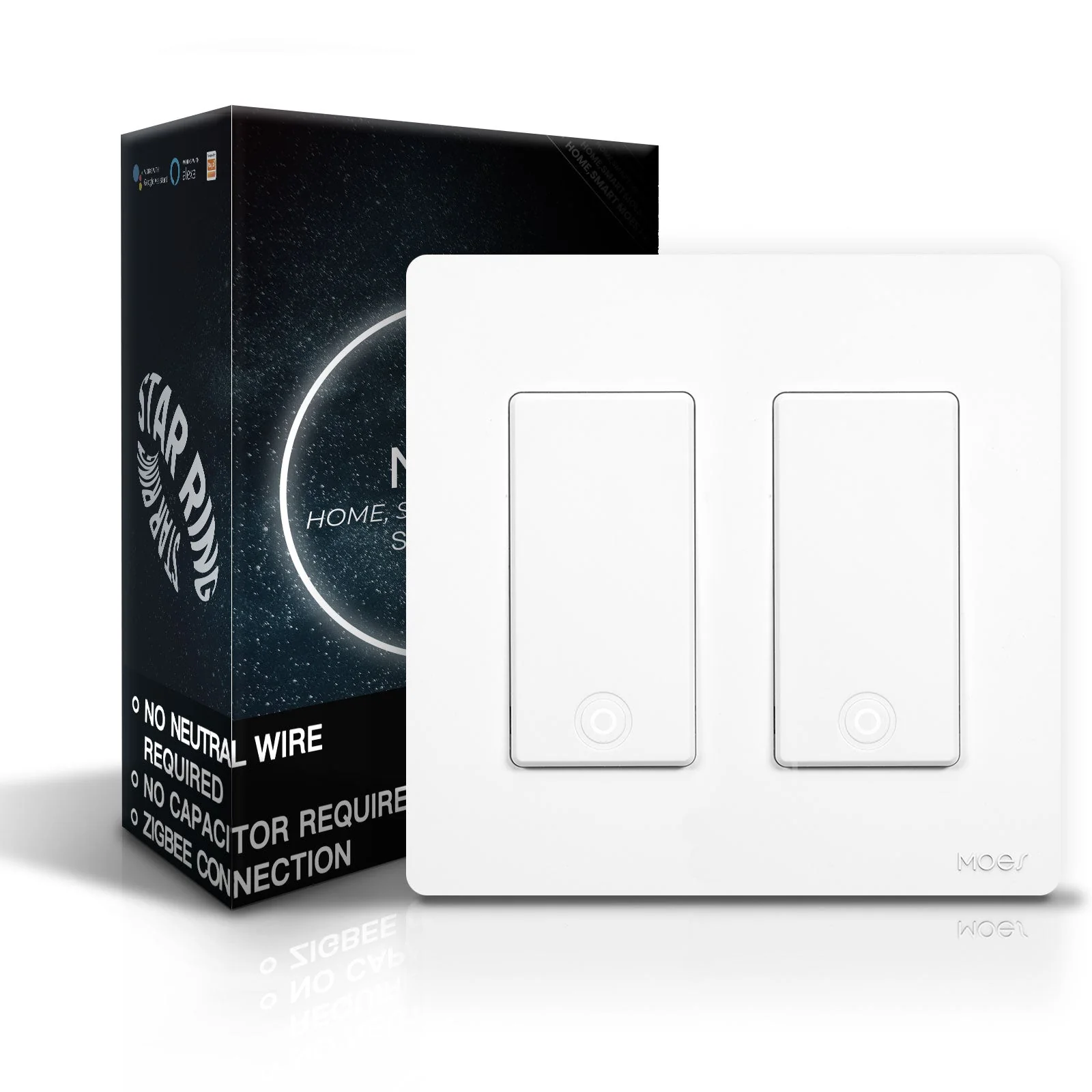 MOES Star Ring ZigBee Smart Light Switch Single Pole, No Neutral Required, No Capacitor - Image 10