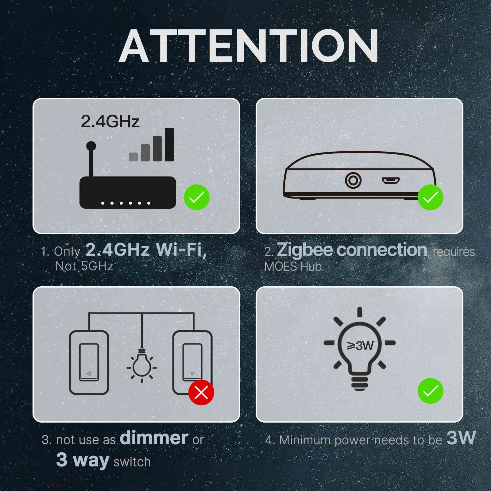 MOES Star Ring ZigBee Smart Light Switch Single Pole, No Neutral Required, No Capacitor - Image 3