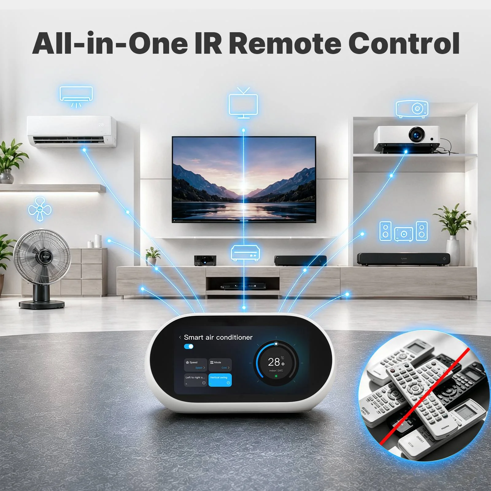 MOES Tuya AI Desktop Center Control Panel Alexa Built-in,with Zigbee & BLE Mesh Hub IR Control Video Monitoring(EU Version) - Image 4