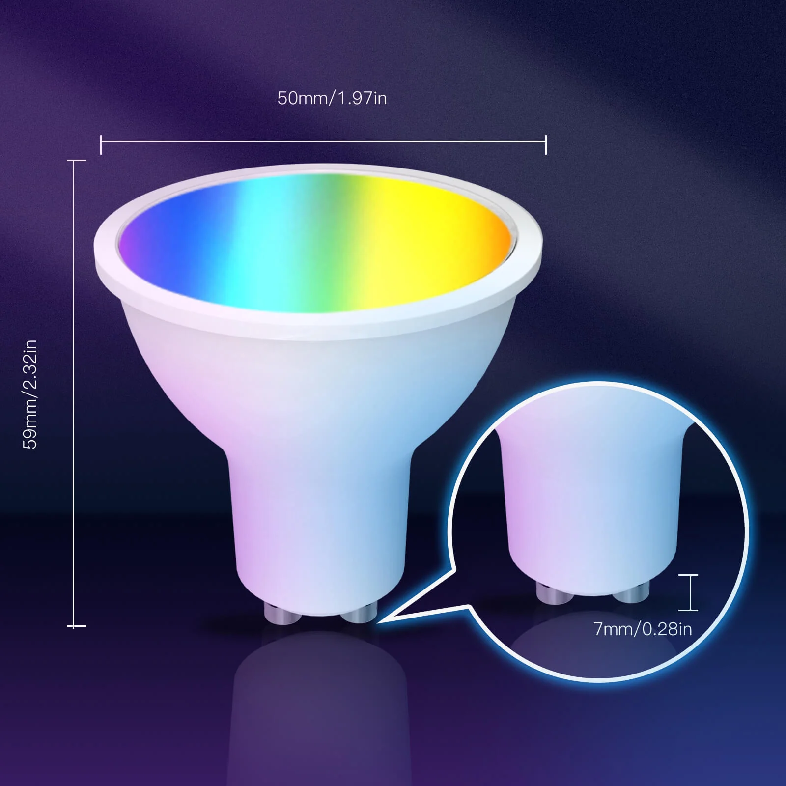 MOES GU10 WiFi Smart Light Bulbs LED RGB Warm Dimmable Lamps 5W Alexa Google APP - Image 7