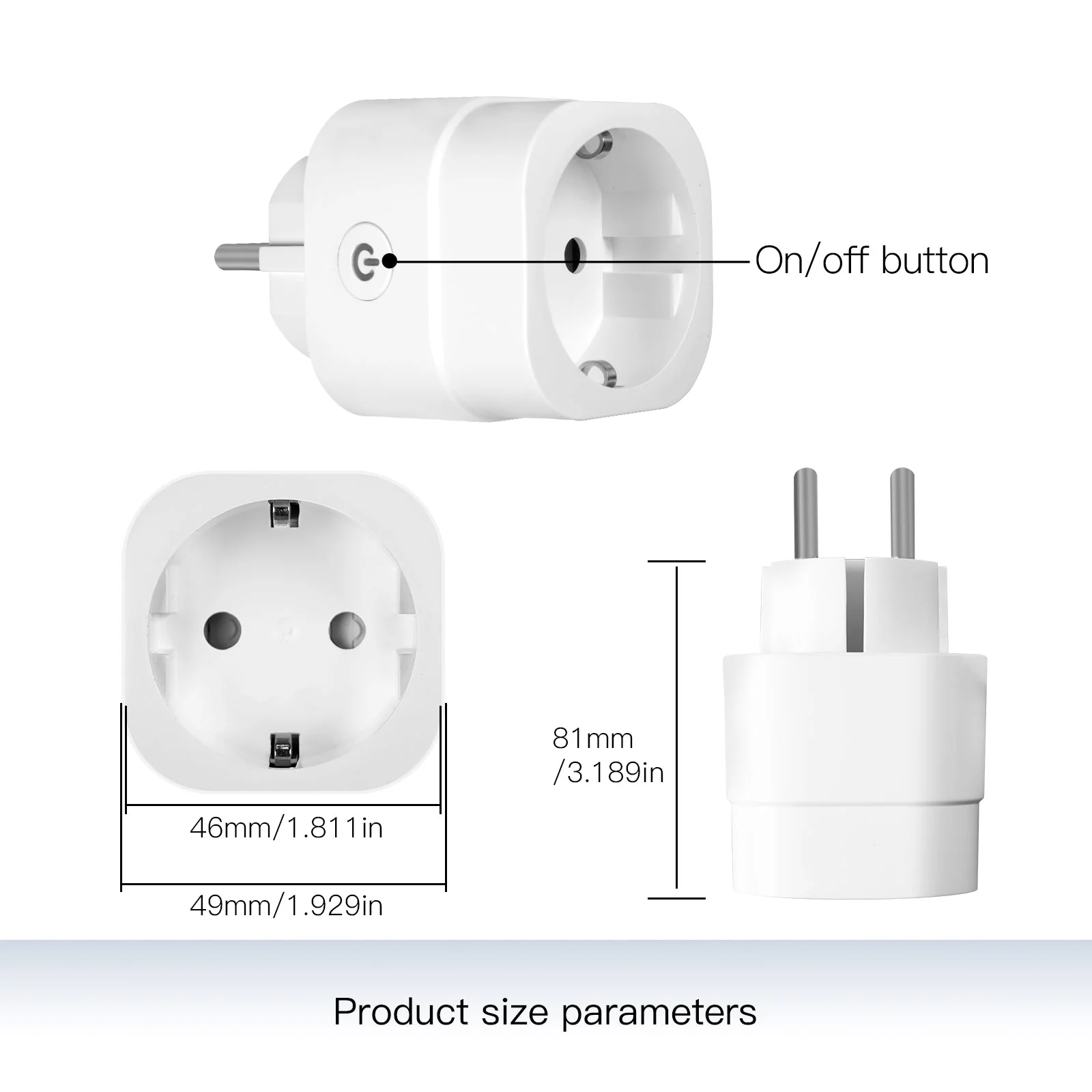 MOES WiFi Smart Power Dimmer Plug Brightness Adjust Timer Socket EU - Image 4