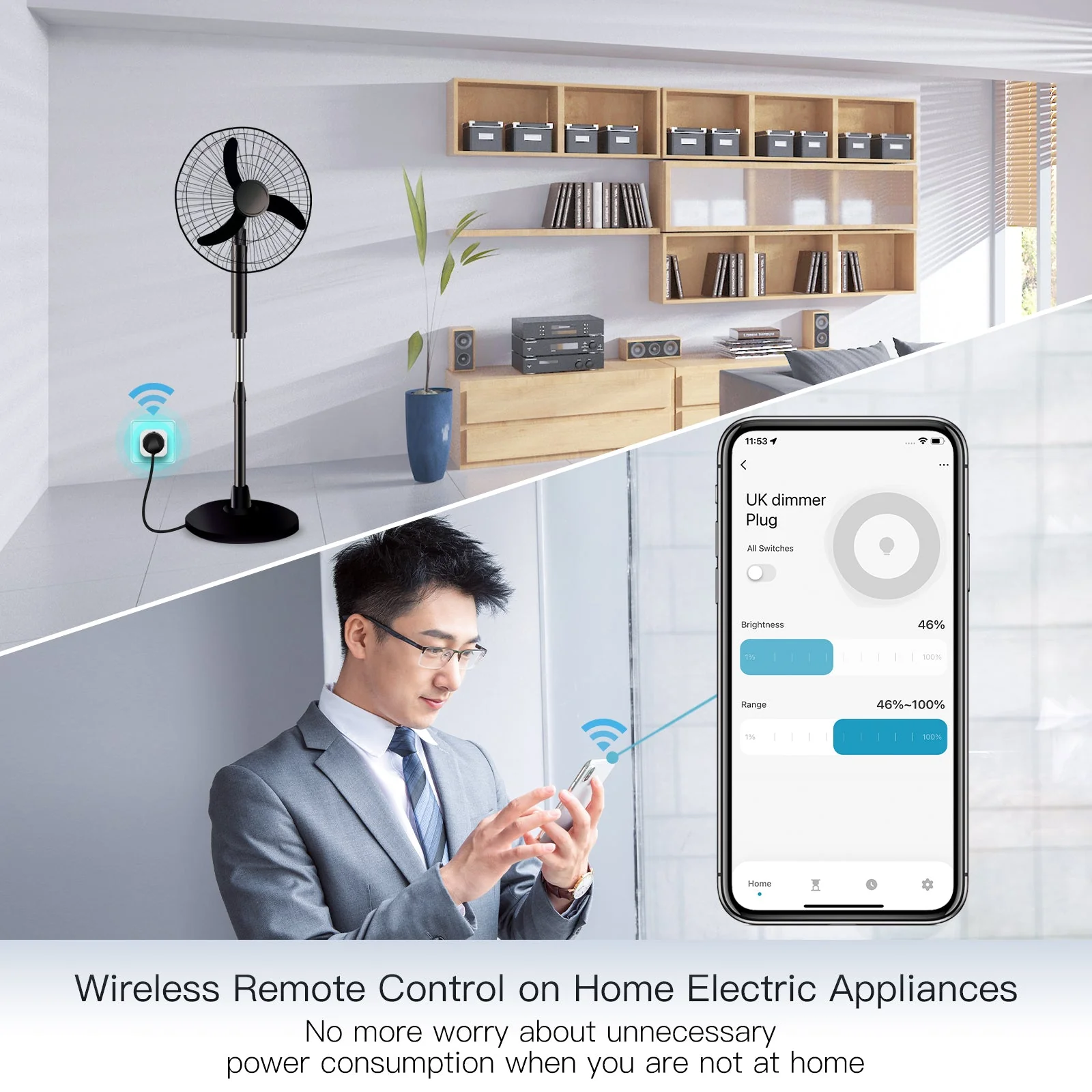 MOES WiFi Smart Power Dimmer Plug Brightness Adjust Timer Socket EU - Image 7