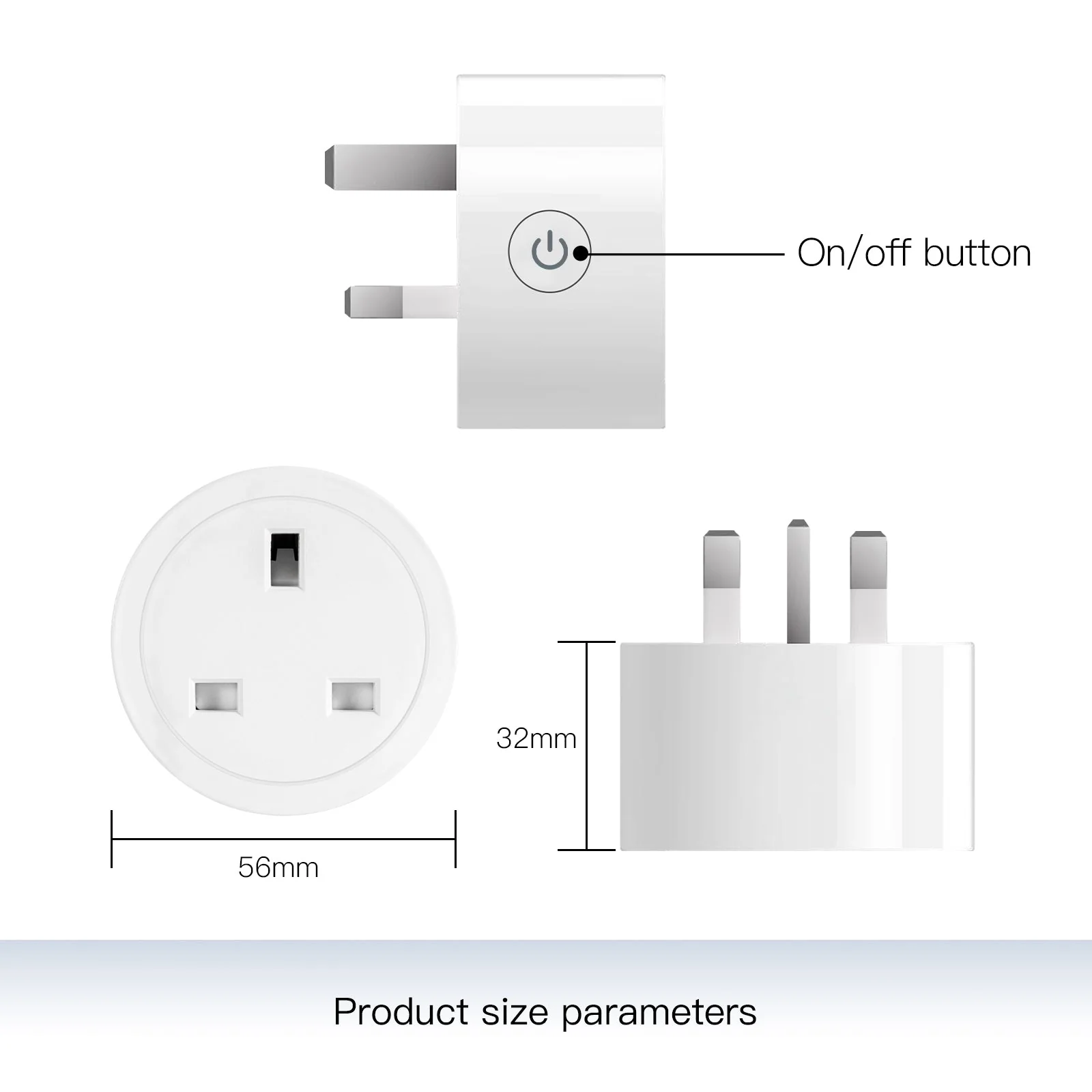 MOES WiFi Smart Power Dimmer Plug Brightness Adjust Timer Socket UK Standard - Image 7