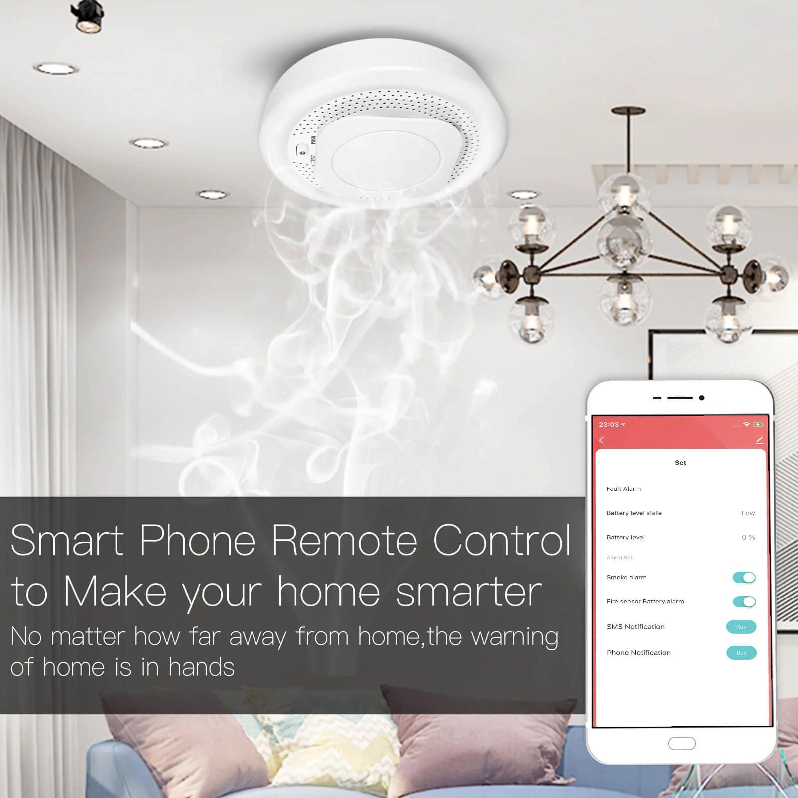 MOES ZigBee Smart Smoke Fire Detector Sensor - Image 4