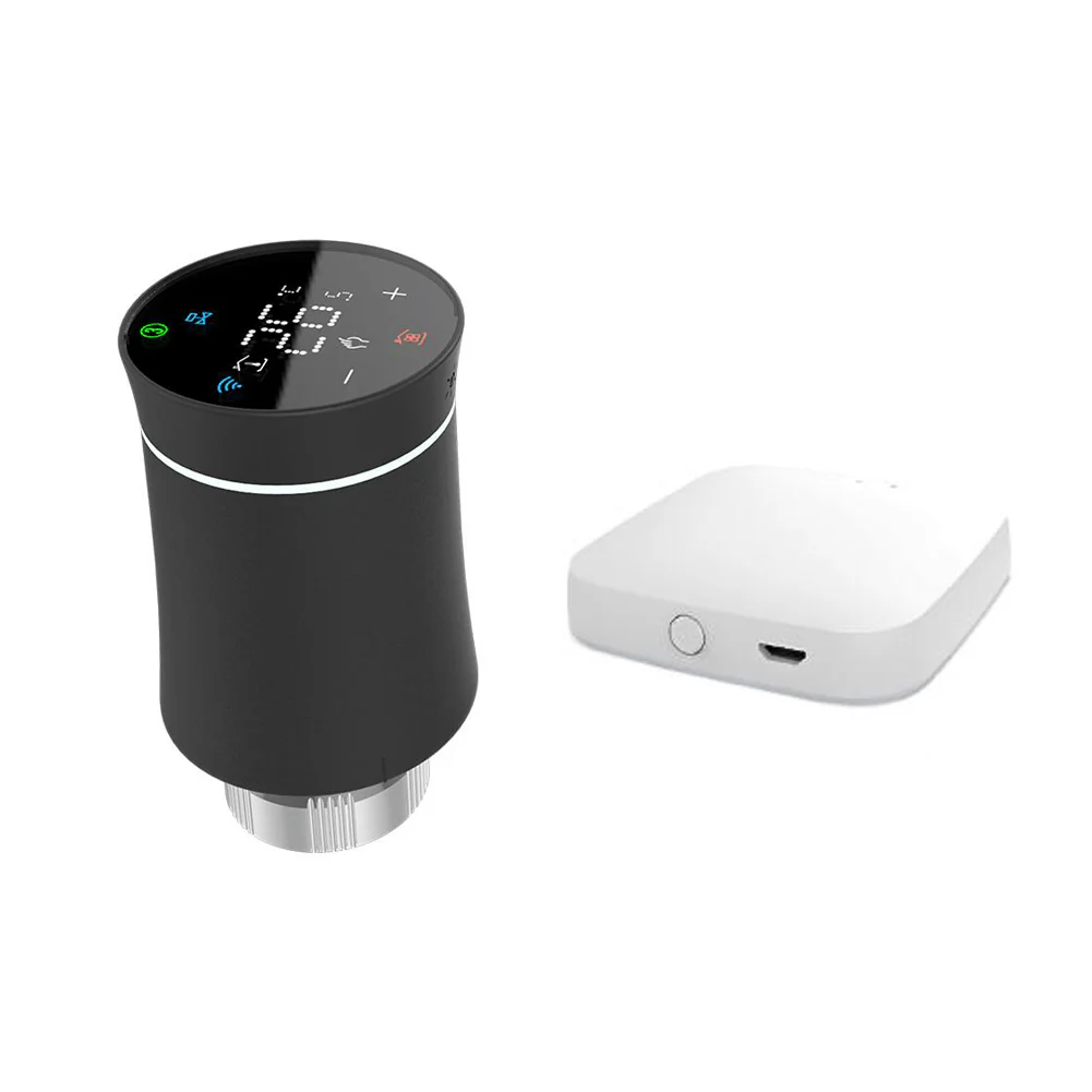 MOES ZigBee Smart Radiator Valves Tuya Save Energy Black White TRV BRT 100 Mini Soft Touching Thermostatic Valve - Image 12