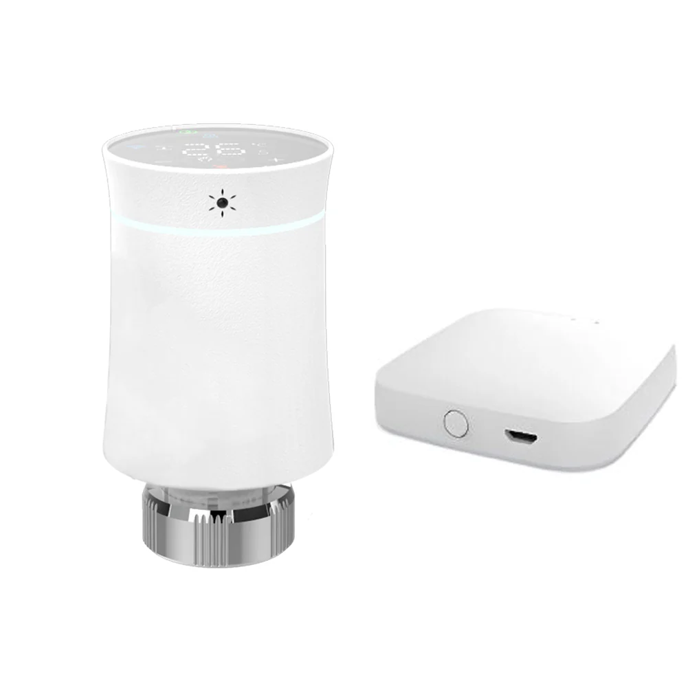 MOES ZigBee Smart Radiator Valves Tuya Save Energy Black White TRV BRT 100 Mini Soft Touching Thermostatic Valve - Image 13