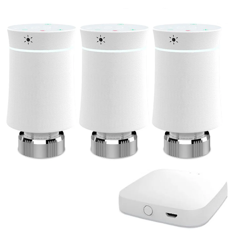 MOES ZigBee Smart Radiator Valves Tuya Save Energy Black White TRV BRT 100 Mini Soft Touching Thermostatic Valve - Image 17