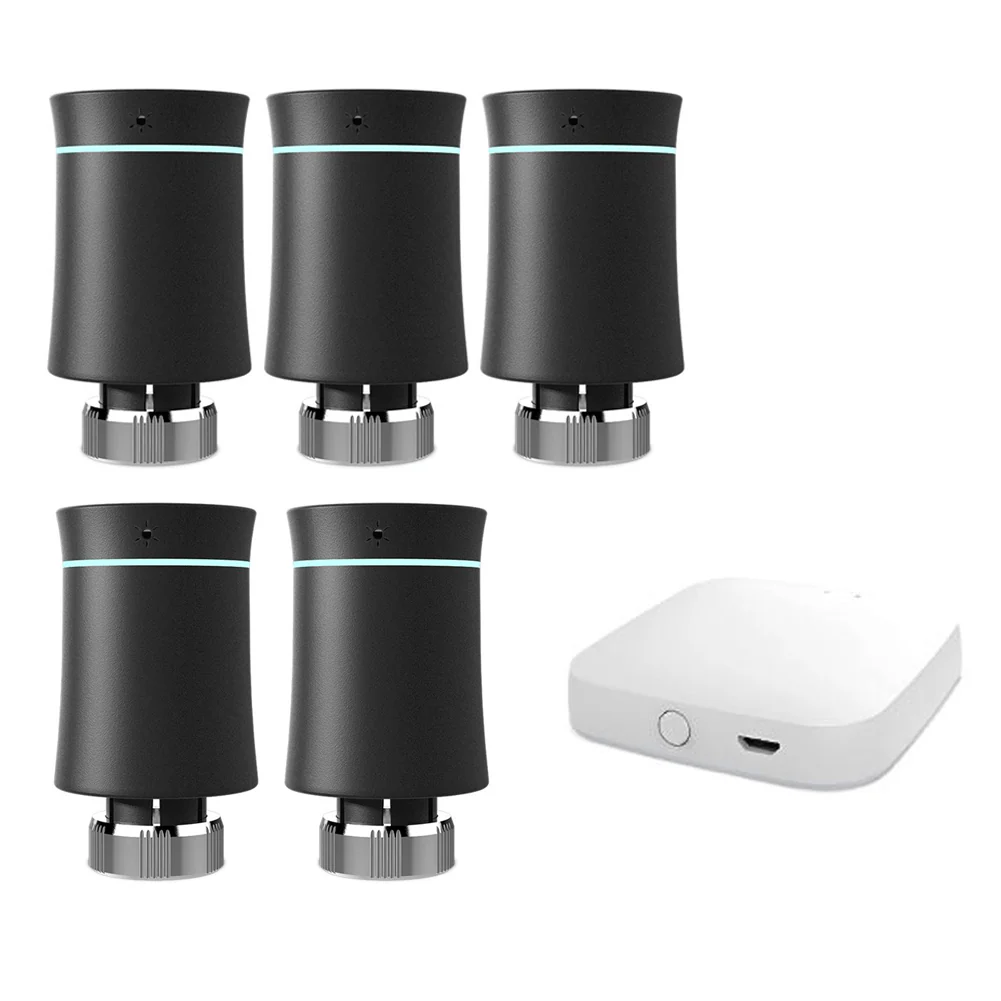 MOES ZigBee Smart Radiator Valves Tuya Save Energy Black White TRV BRT 100 Mini Soft Touching Thermostatic Valve - Image 20