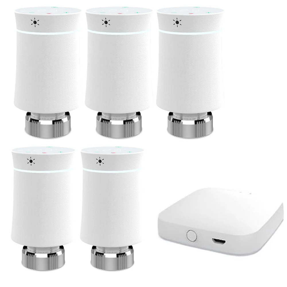 MOES ZigBee Smart Radiator Valves Tuya Save Energy Black White TRV BRT 100 Mini Soft Touching Thermostatic Valve - Image 21