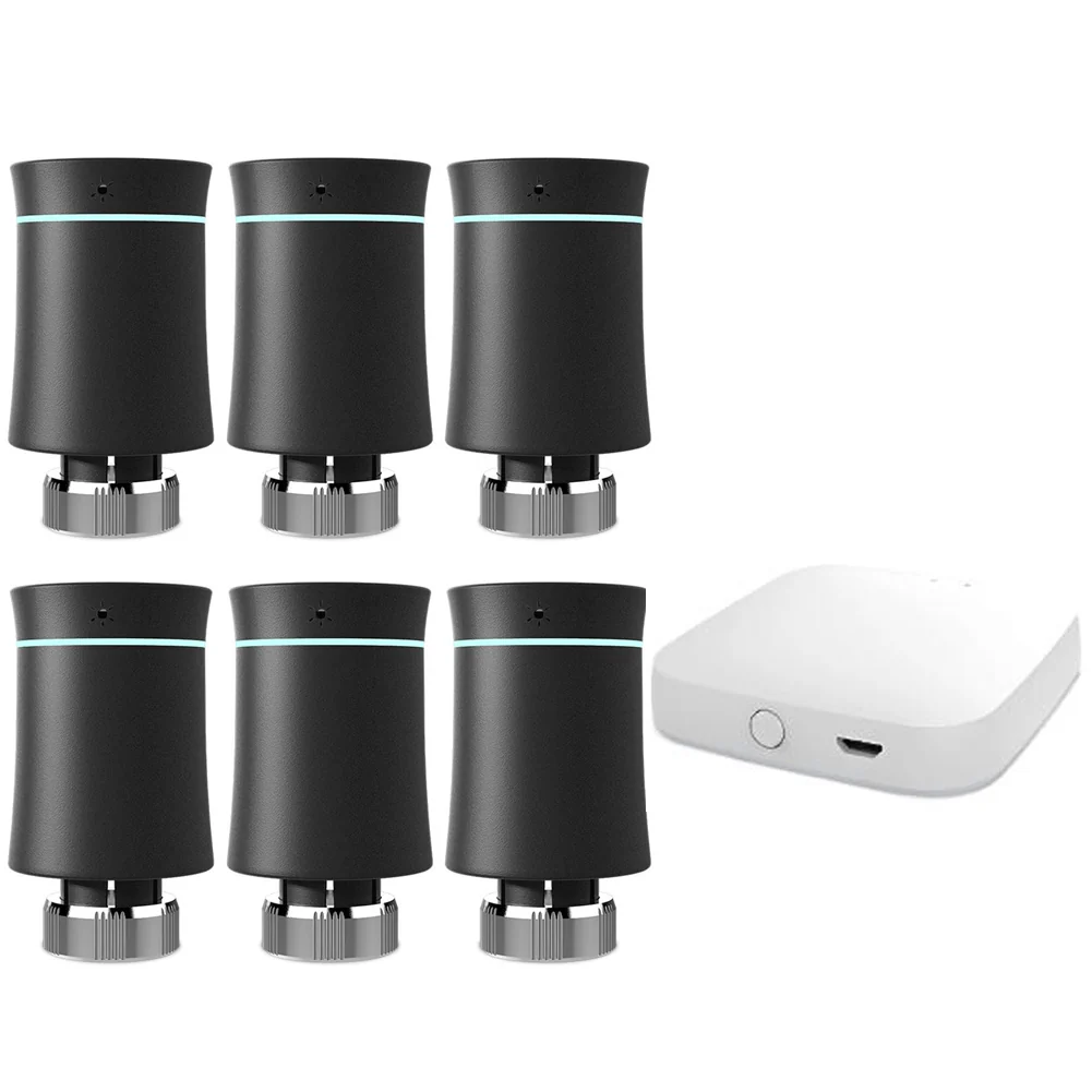 MOES ZigBee Smart Radiator Valves Tuya Save Energy Black White TRV BRT 100 Mini Soft Touching Thermostatic Valve - Image 22