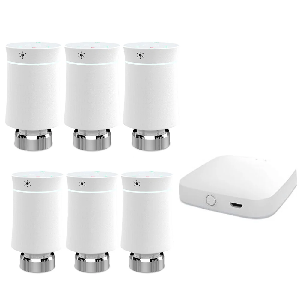 MOES ZigBee Smart Radiator Valves Tuya Save Energy Black White TRV BRT 100 Mini Soft Touching Thermostatic Valve - Image 23