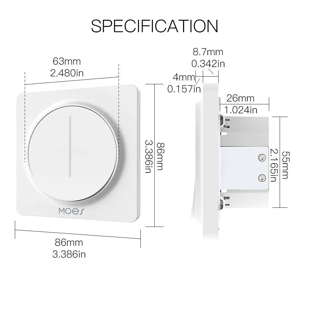ZigBee Smart Light Dimmer Touch Switch Single Pole Neutral Wire Required EU - Image 6