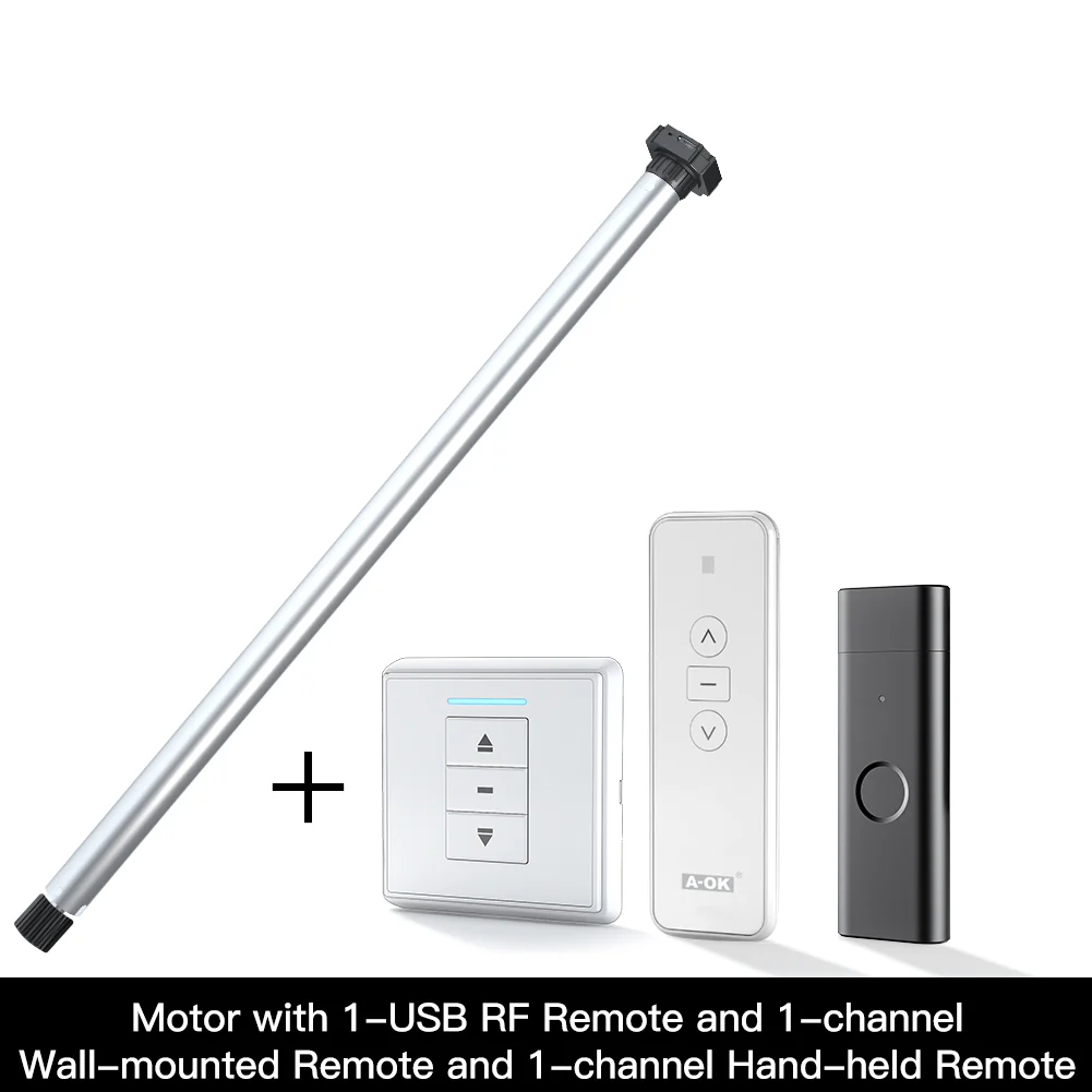 Rechargeable Tubular Roller Blind Motor RF433 Remote Control - Image 12